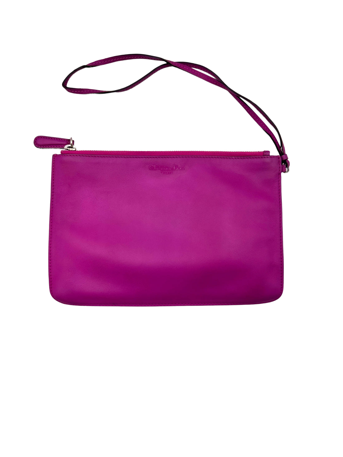 Christian Dior Diorissimo Purple Leather Medium Size Top Handle Bag With Pouch DR716