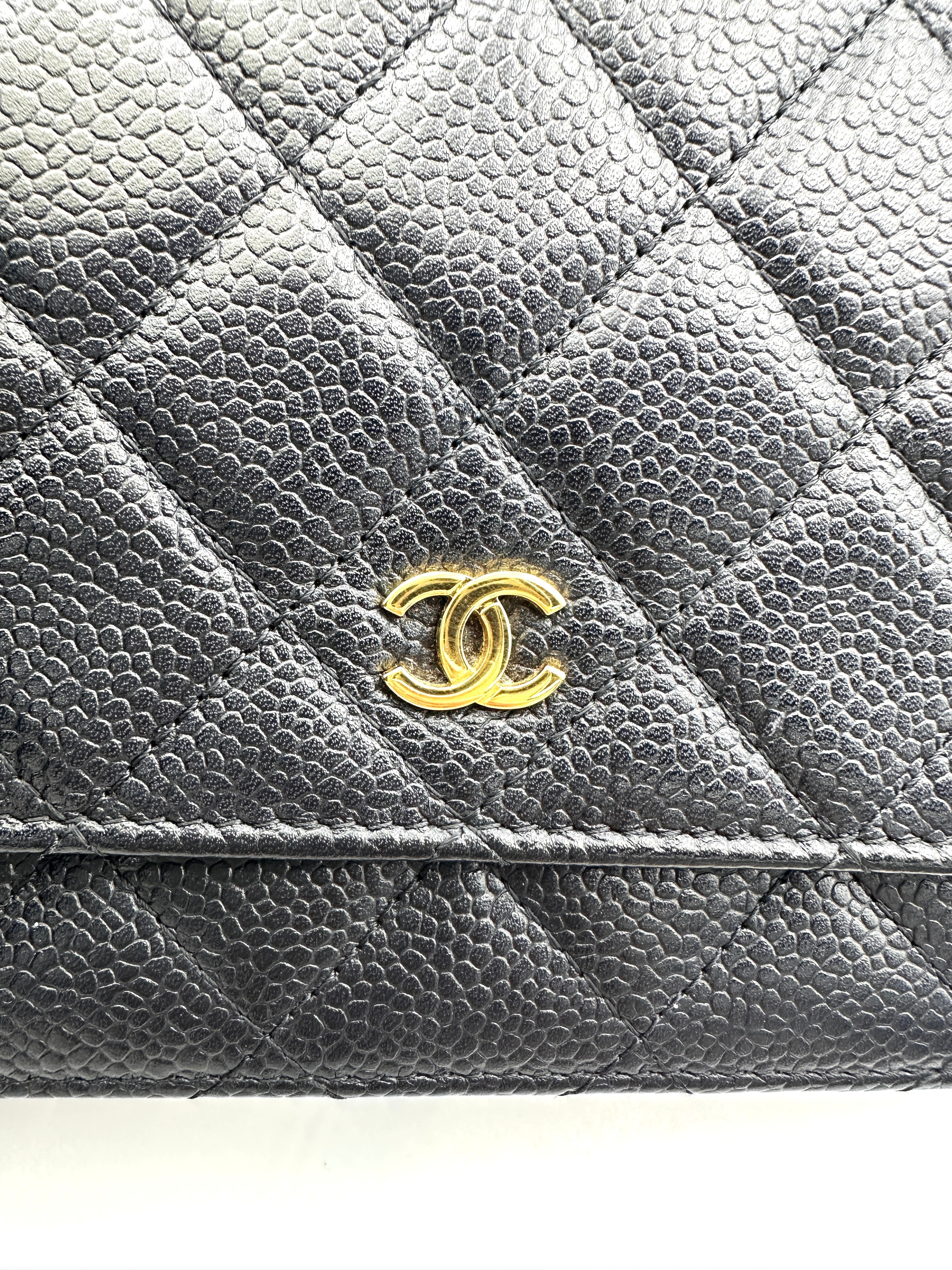 Chanel Black Quilted Leather Flap Bag With Gold Buckle(23***45) IRIS210