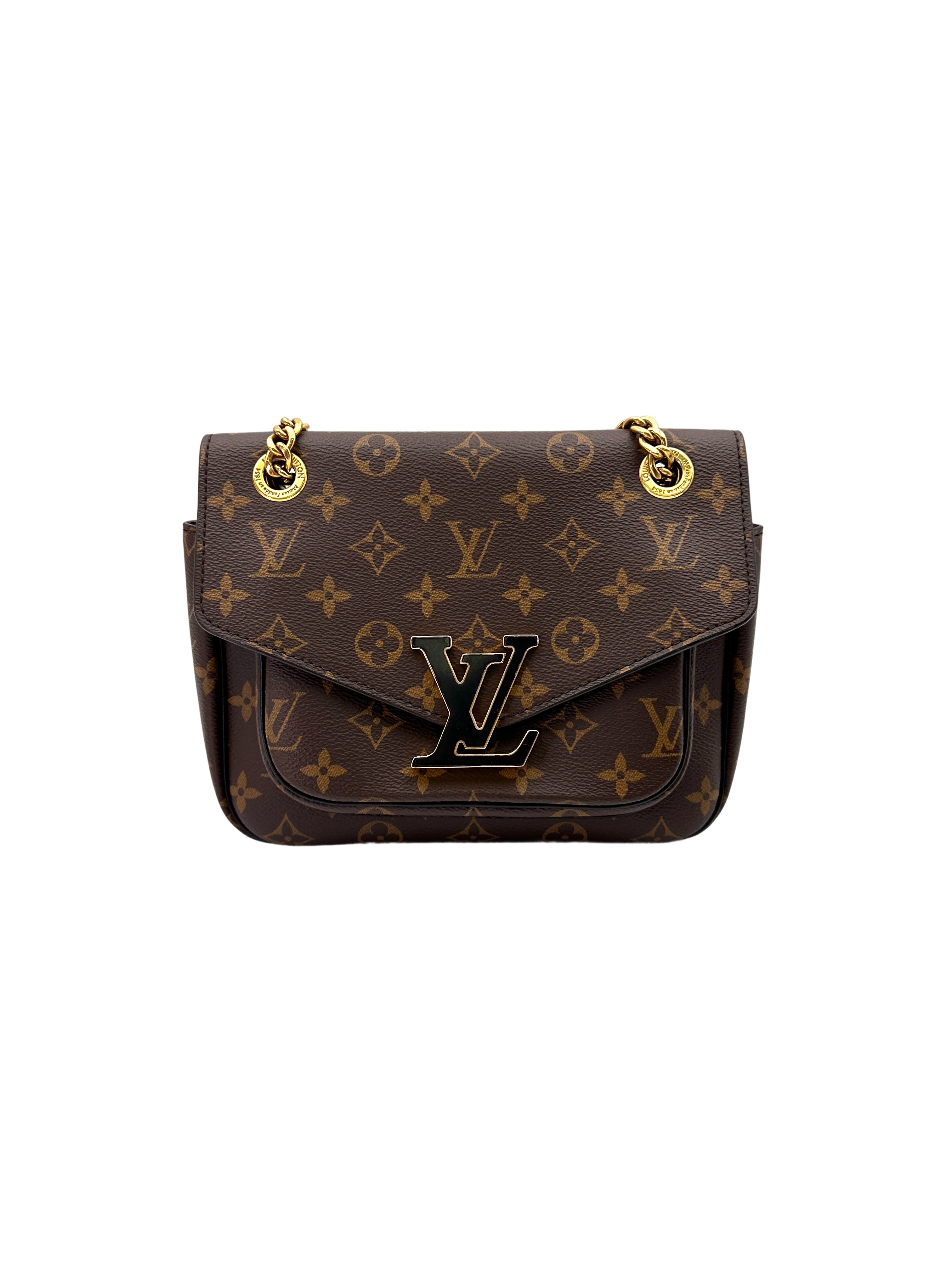 Louis Vuitton Passy Monogram Canvas Chain Shoulder Bag LV2595