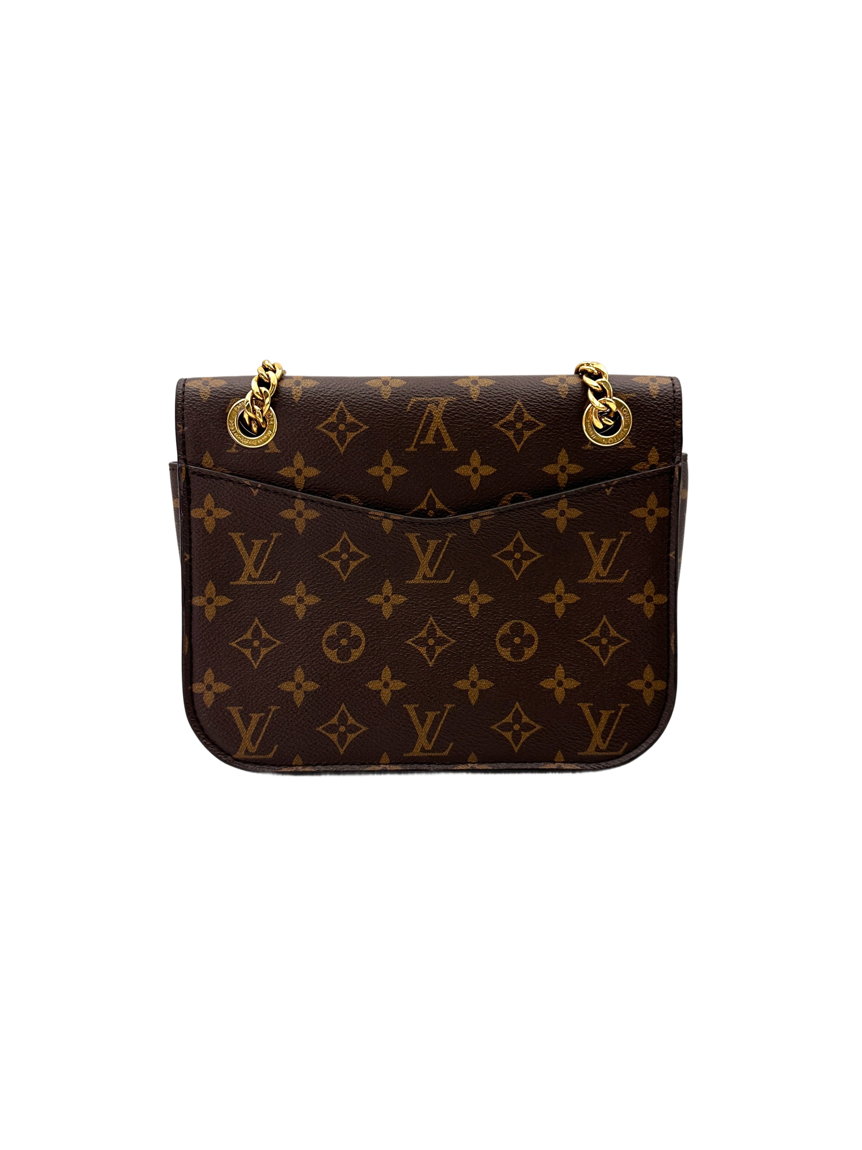 Louis Vuitton Passy Monogram Canvas Chain Shoulder Bag LV2595