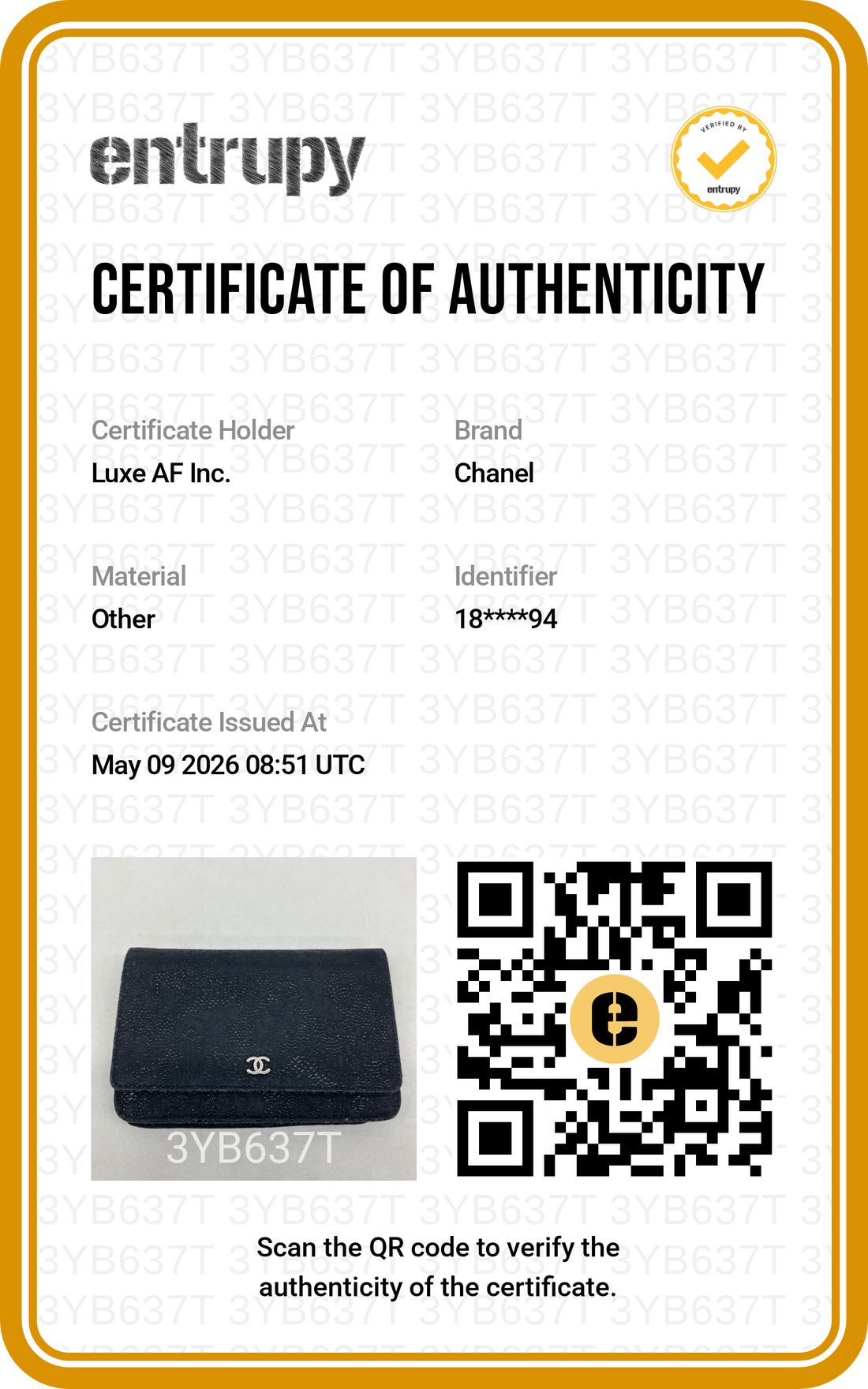 Chanel Navy Lace Embossed Leather Wallet On Chain(18***94) CC1881