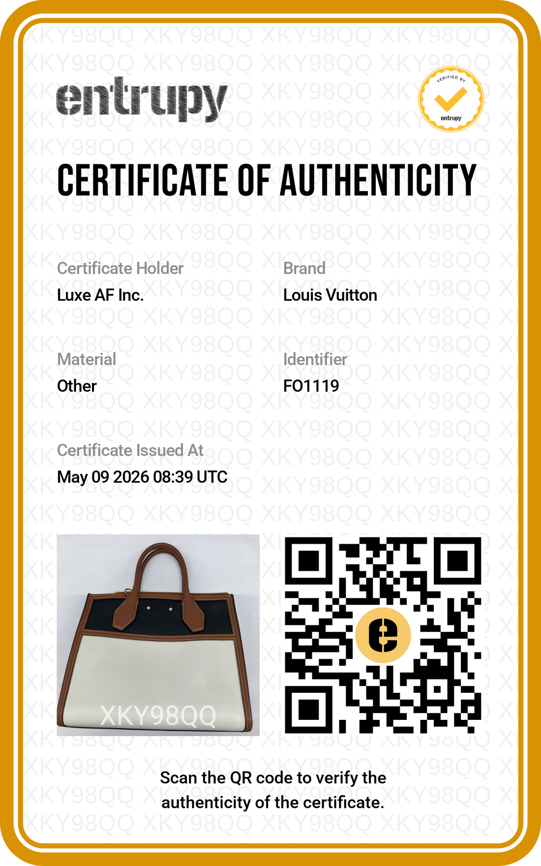 Louis Vuitton City Steamer Black/White Grained Leather Handle Bag LV2608