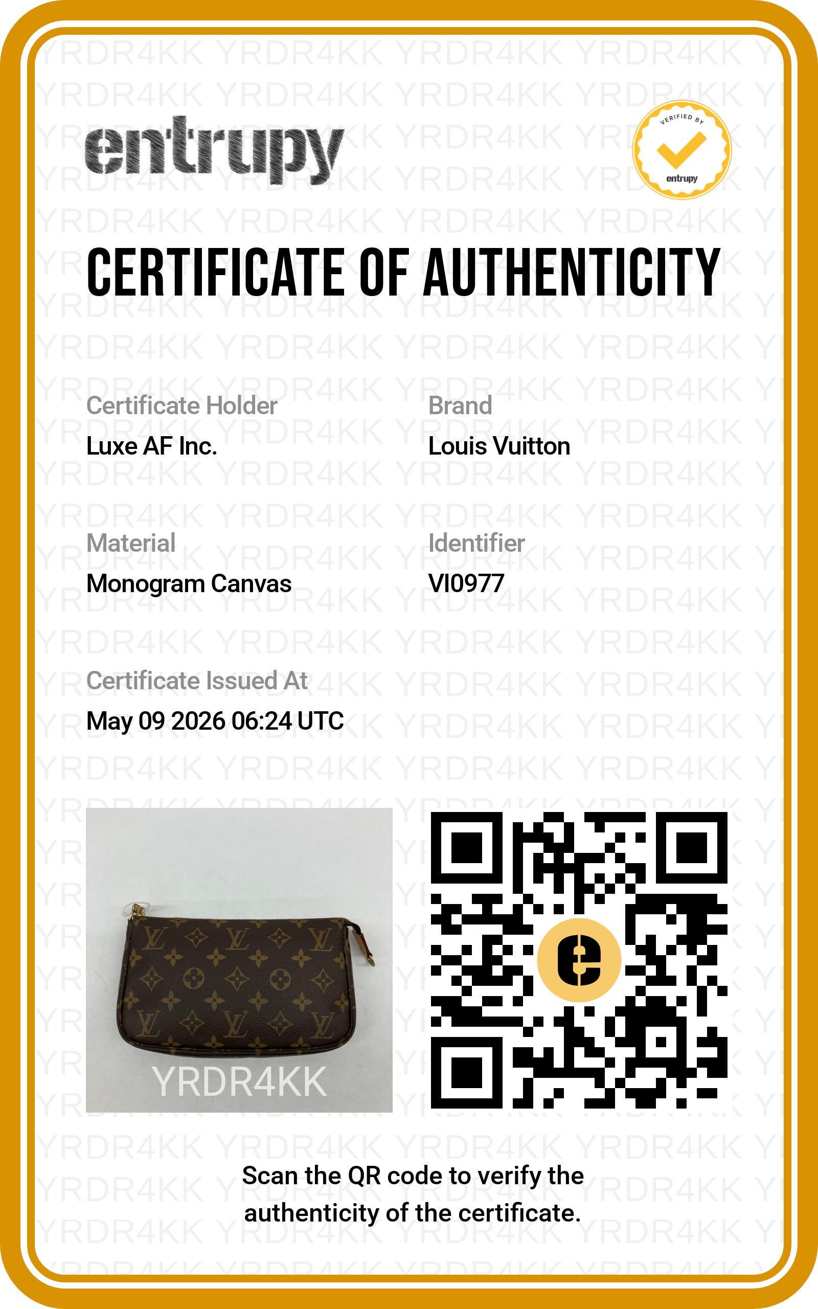 Louis Vuitton Monogram Canvas Pochette Accessoires LV2597