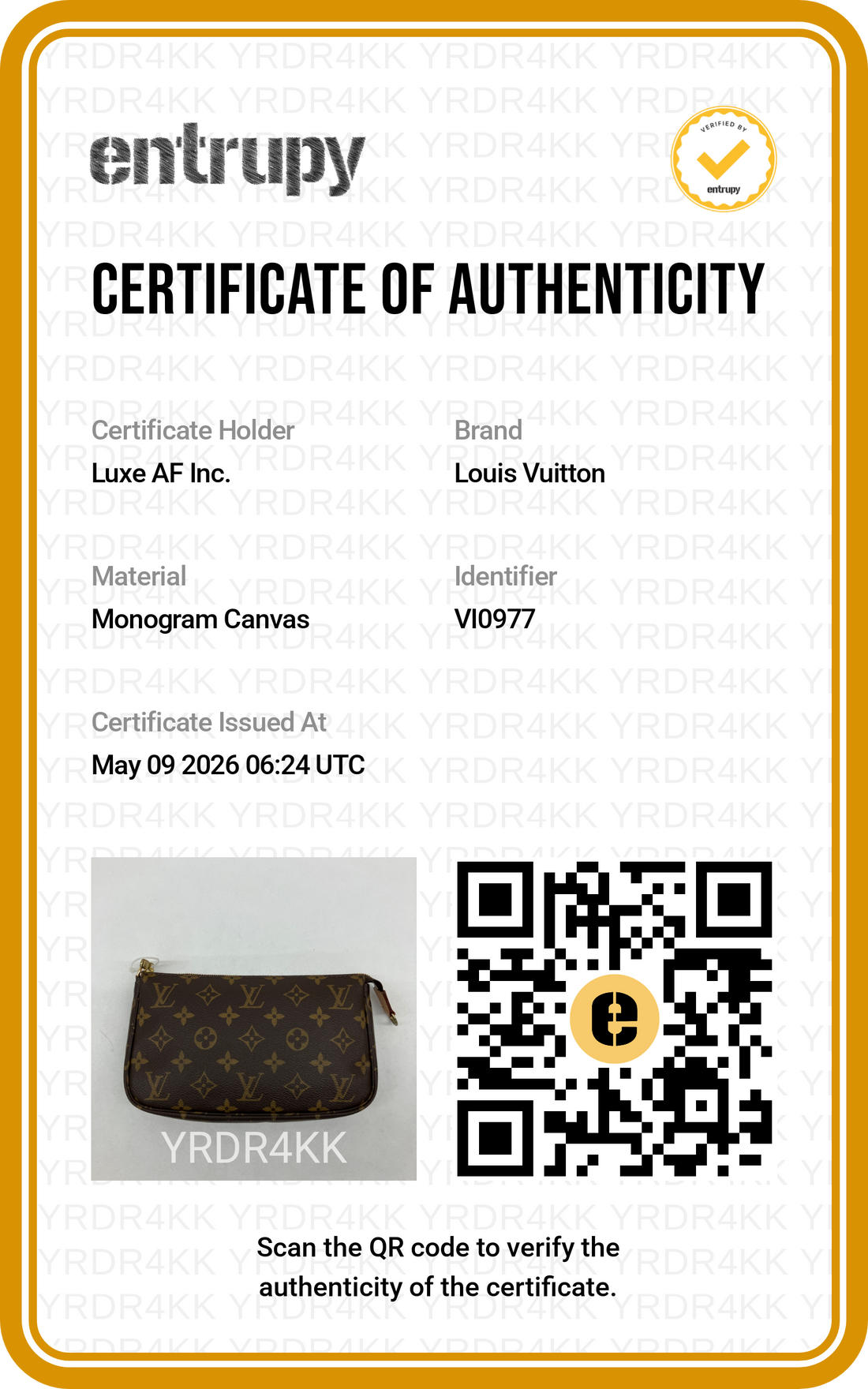 Louis Vuitton Monogram Canvas Pochette Accessoires LV2597