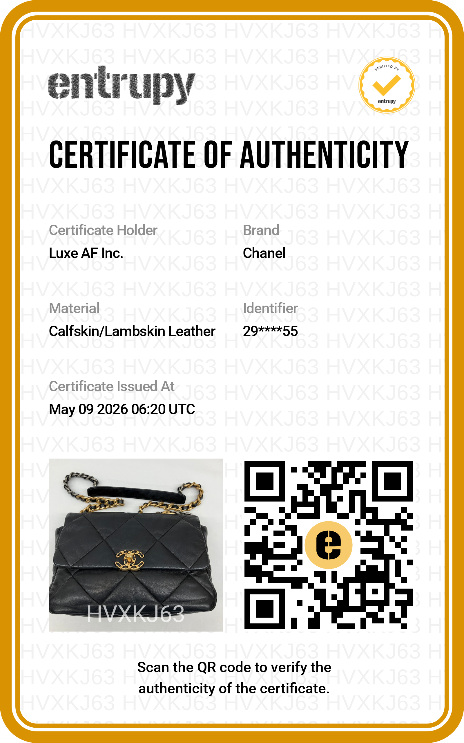 Chanel 19Bag Black Quilted Leather Flap Bag With Gold Hardware(29***55) CC1879