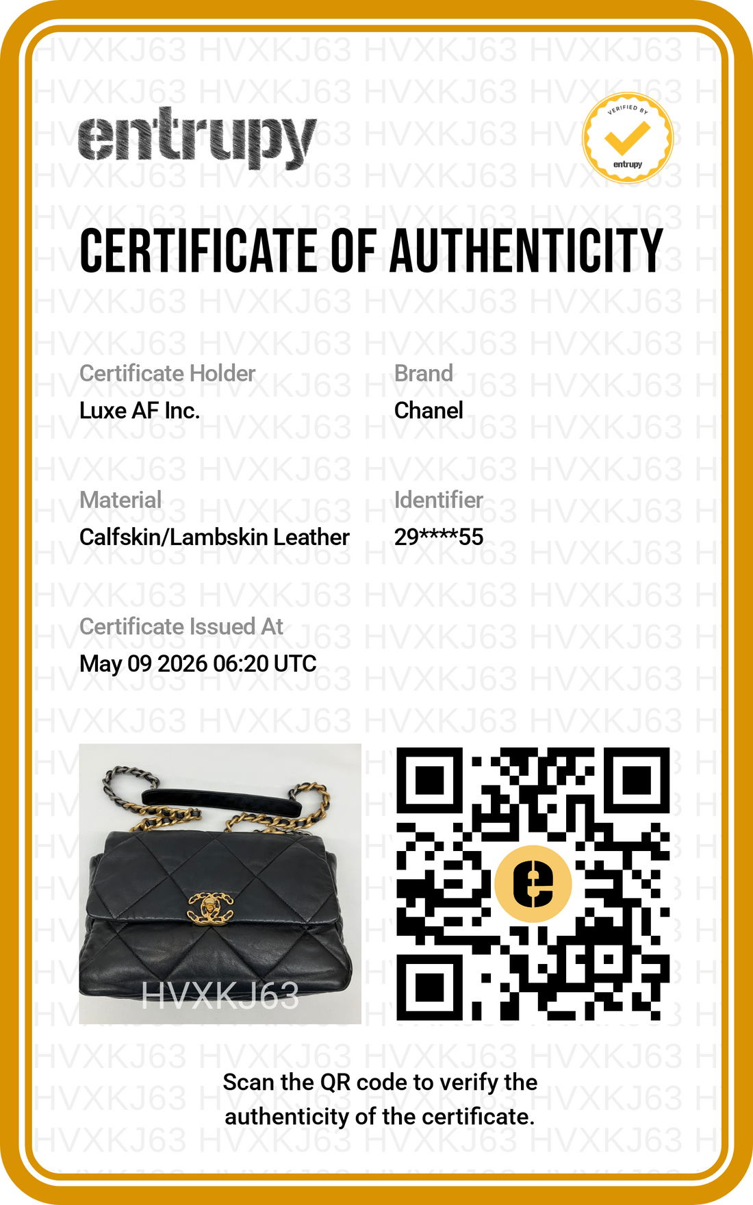 Chanel 19Bag Black Quilted Leather Flap Bag With Gold Hardware(29***55) CC1879