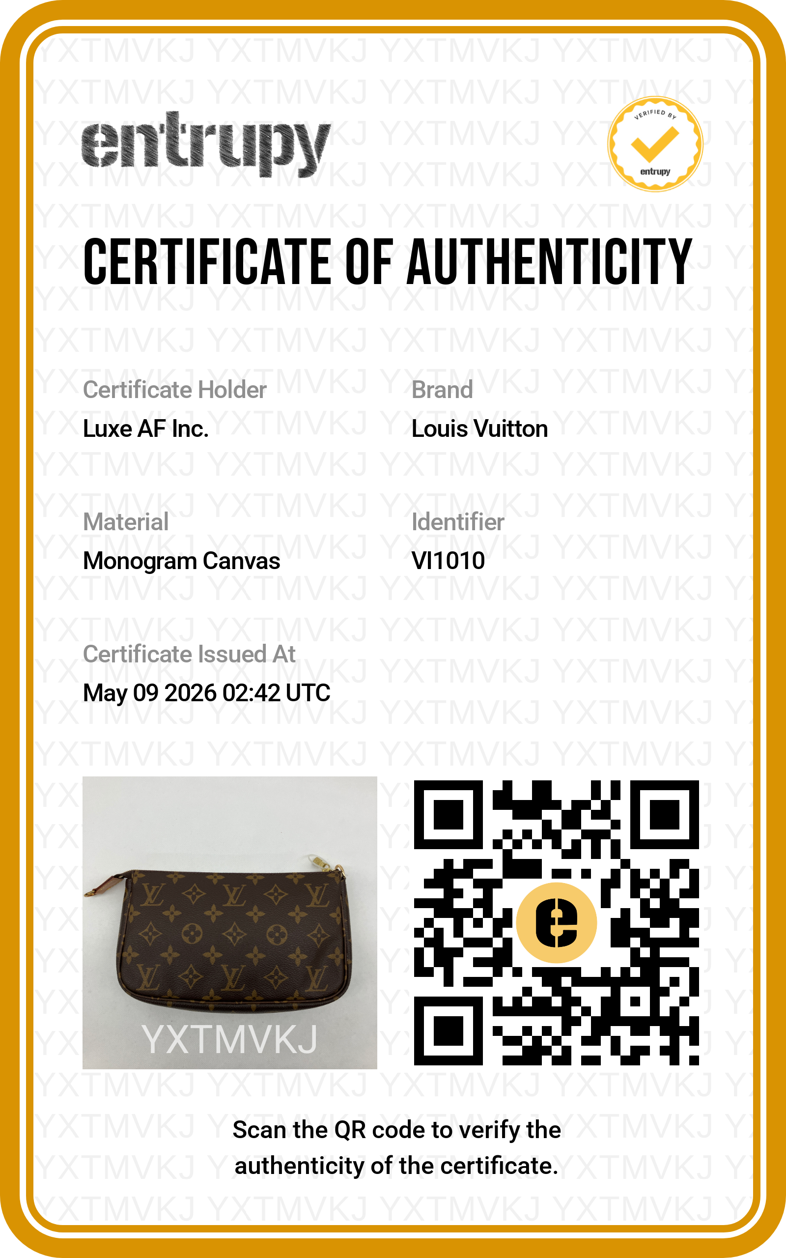 Louis Vuitton Monogram Canvas Pochette Accessoires LV2598