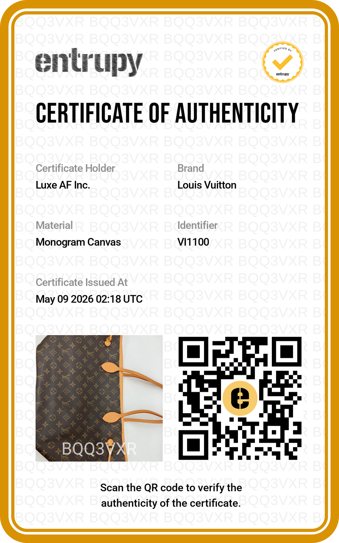 Louis Vuitton Neverfull Monogram Canvas Shoulder Bag LV2603