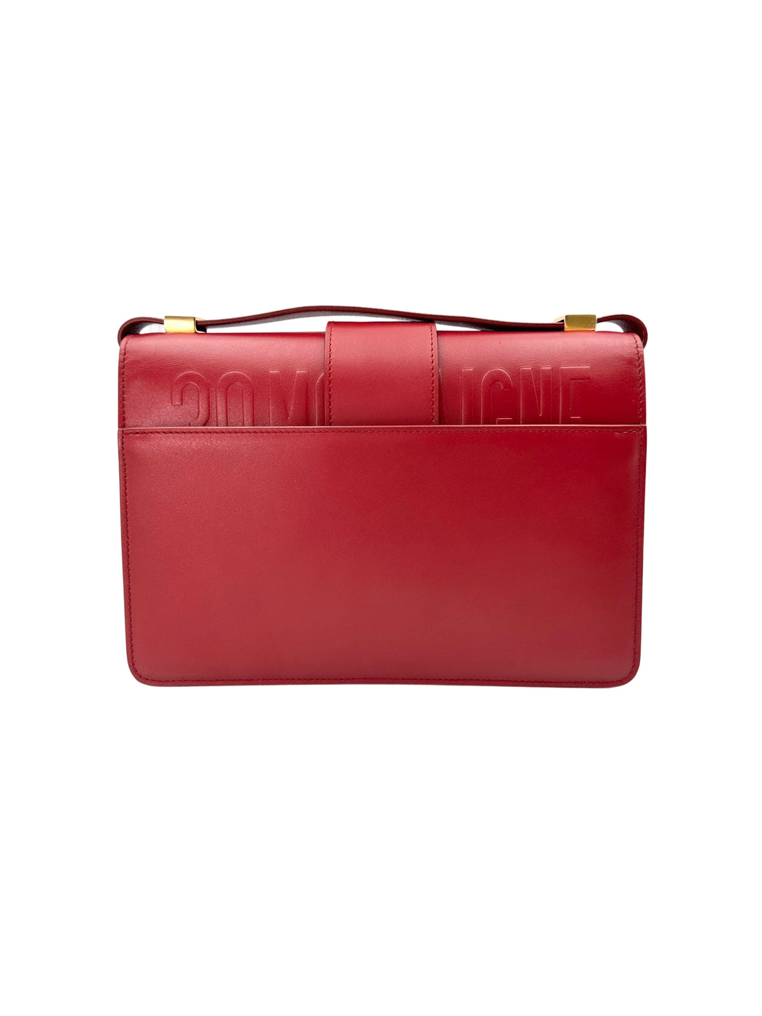Christian Dior 30 Montaigne Red Leather Medium Size Box Bag DR717