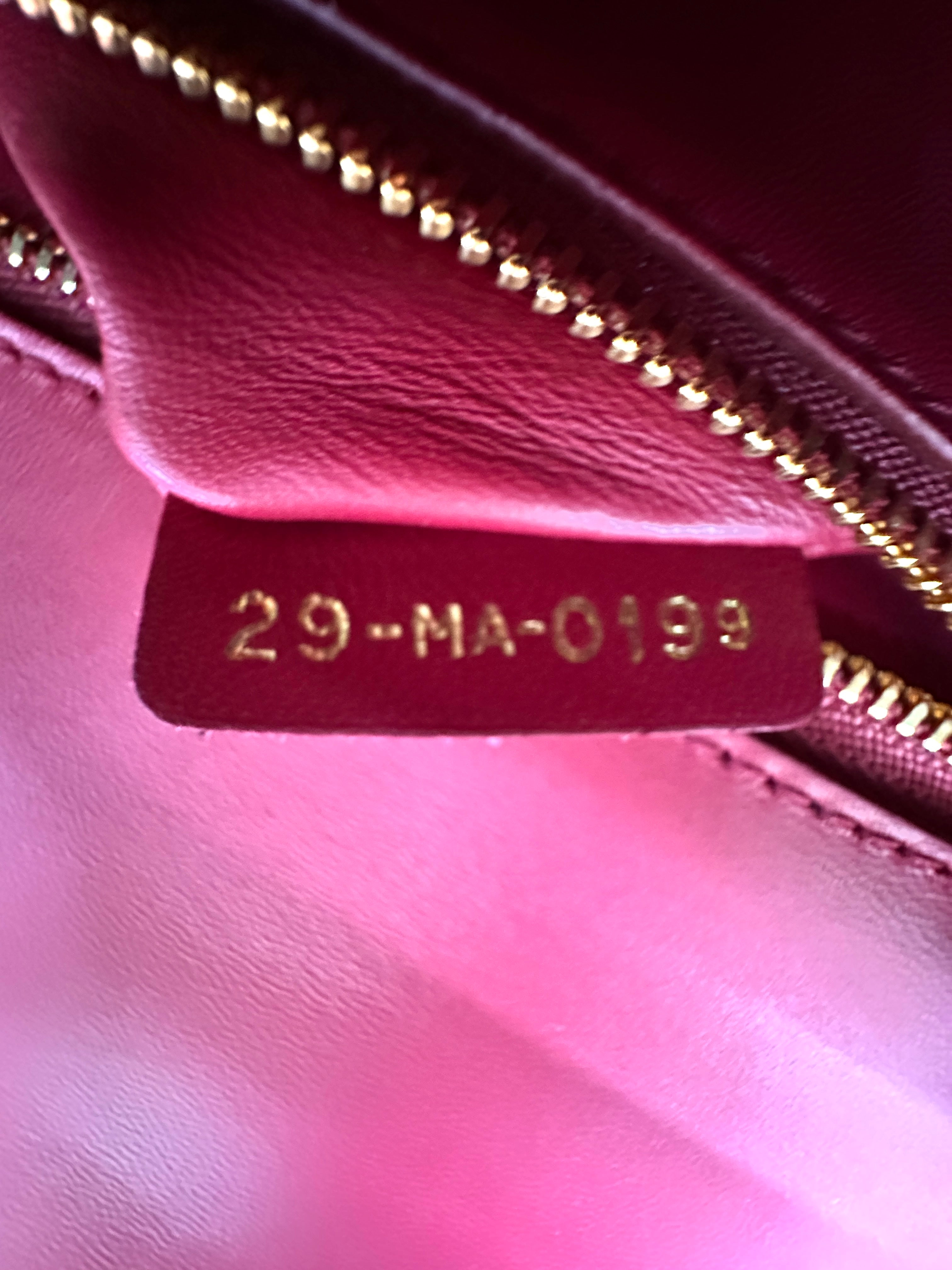 Christian Dior 30 Montaigne Red Leather Medium Size Box Bag DR717