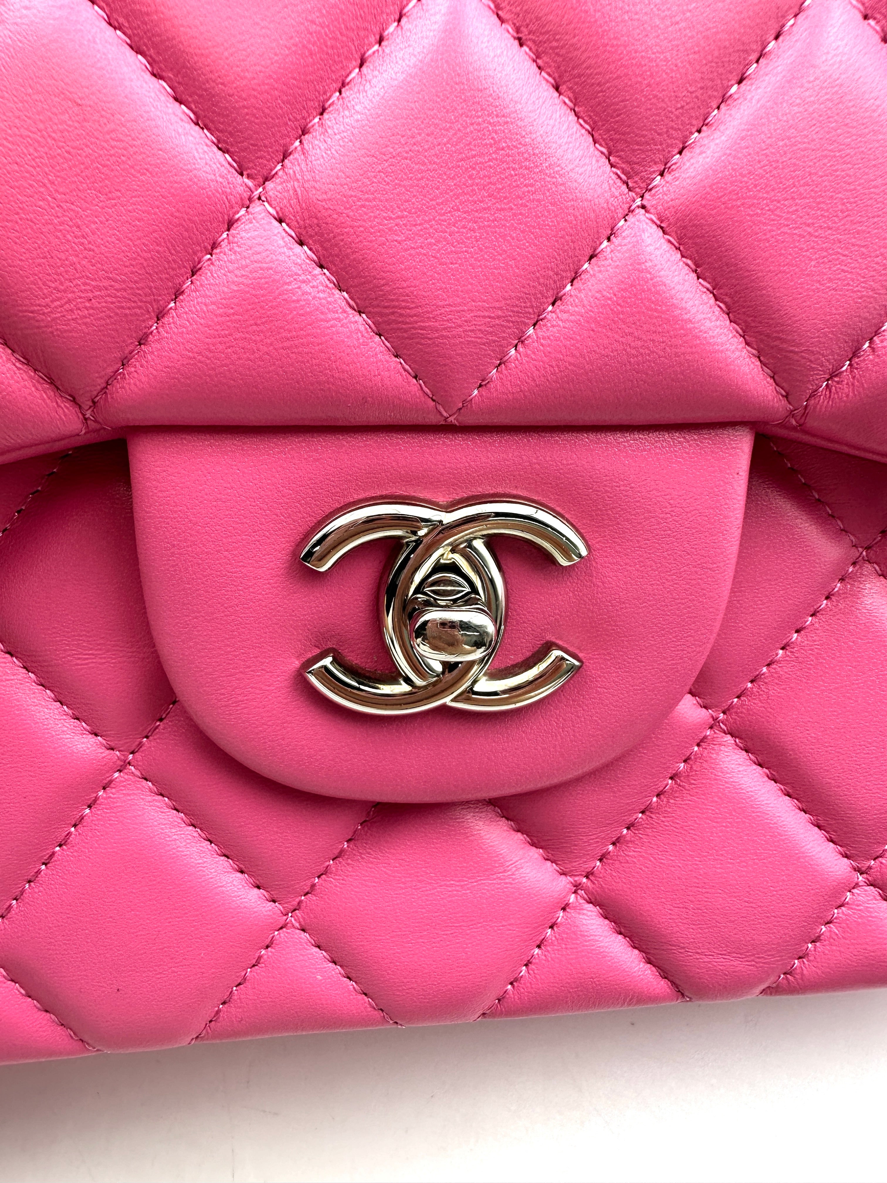 Chanel Classic Flap Pink Quilted Lambskin Shoulder Bag(17***73) CC1882