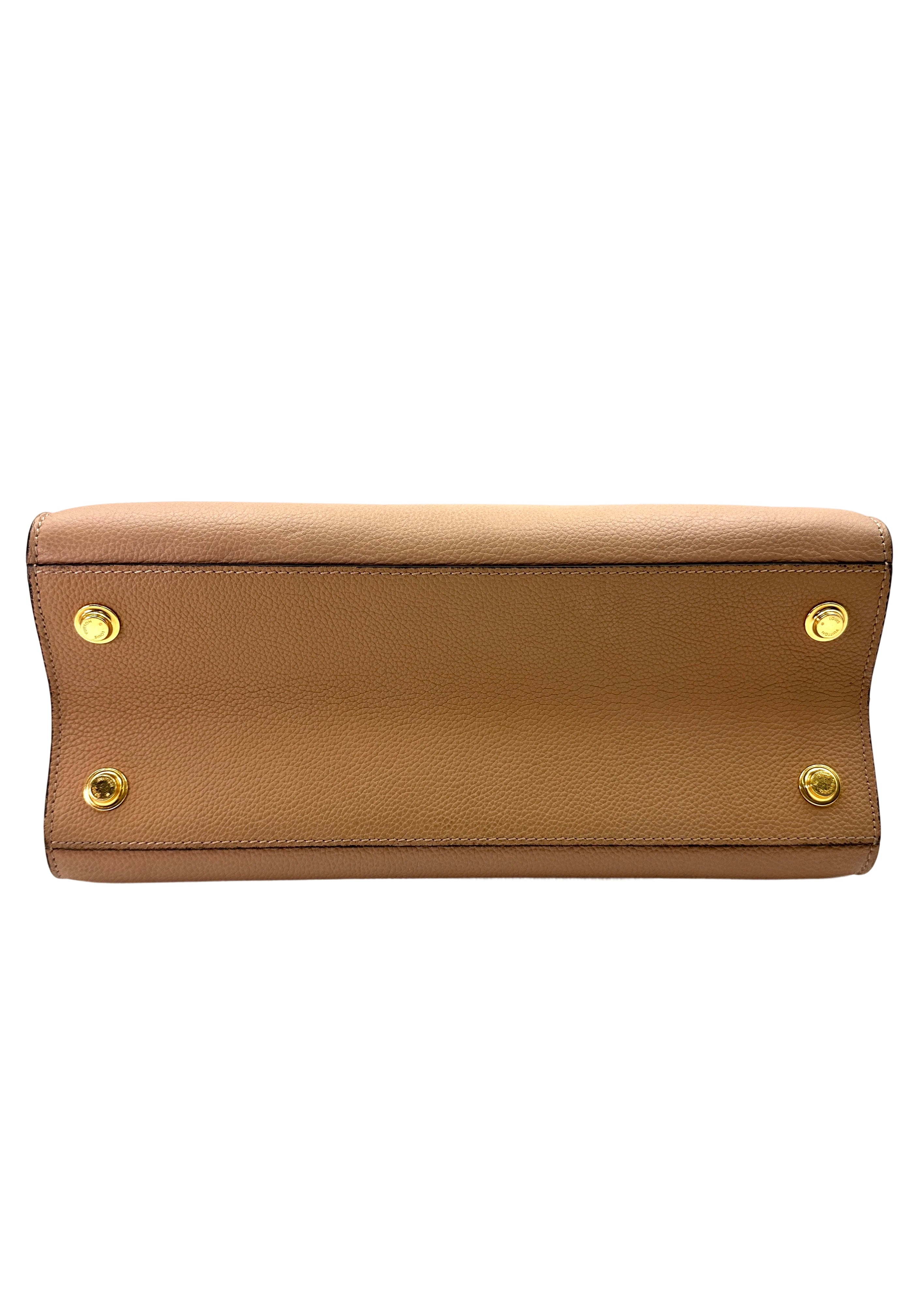 Louis Vuitton City Steamer Beige/Brown Grained Leather Handle Bag LV2611