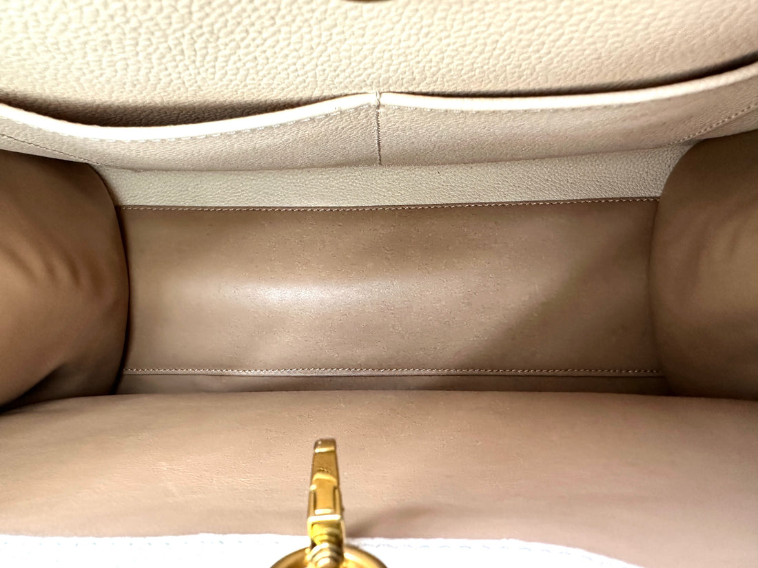 Louis Vuitton City Steamer Beige/Brown Grained Leather Handle Bag LV2611