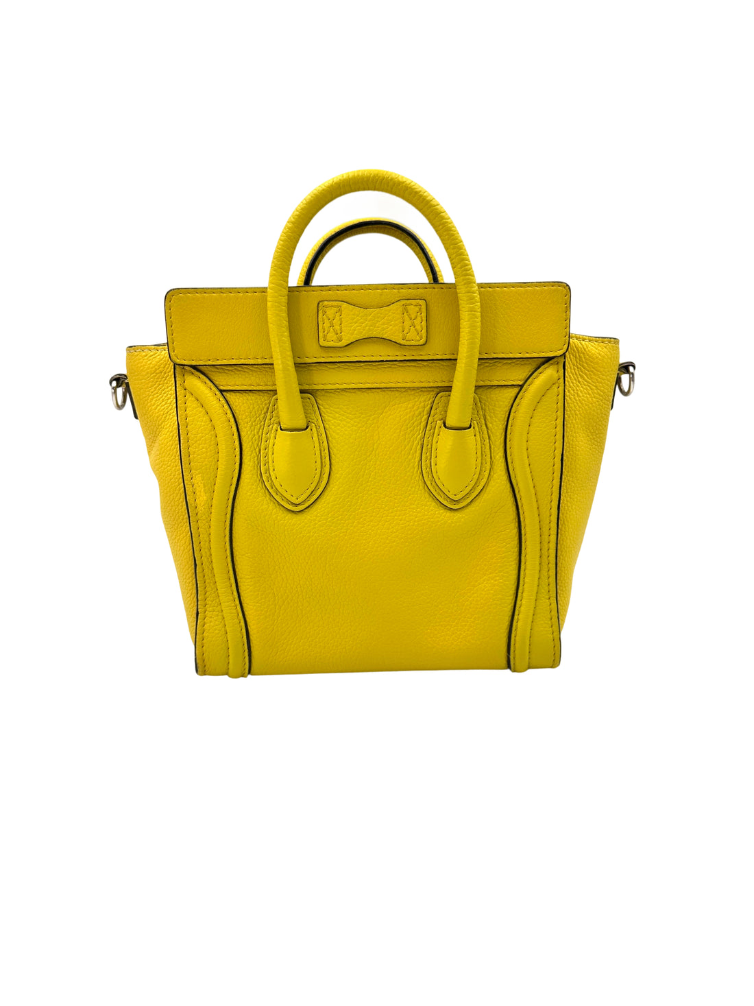 Celine Luggage Yellow Leather Handle Bag CE159