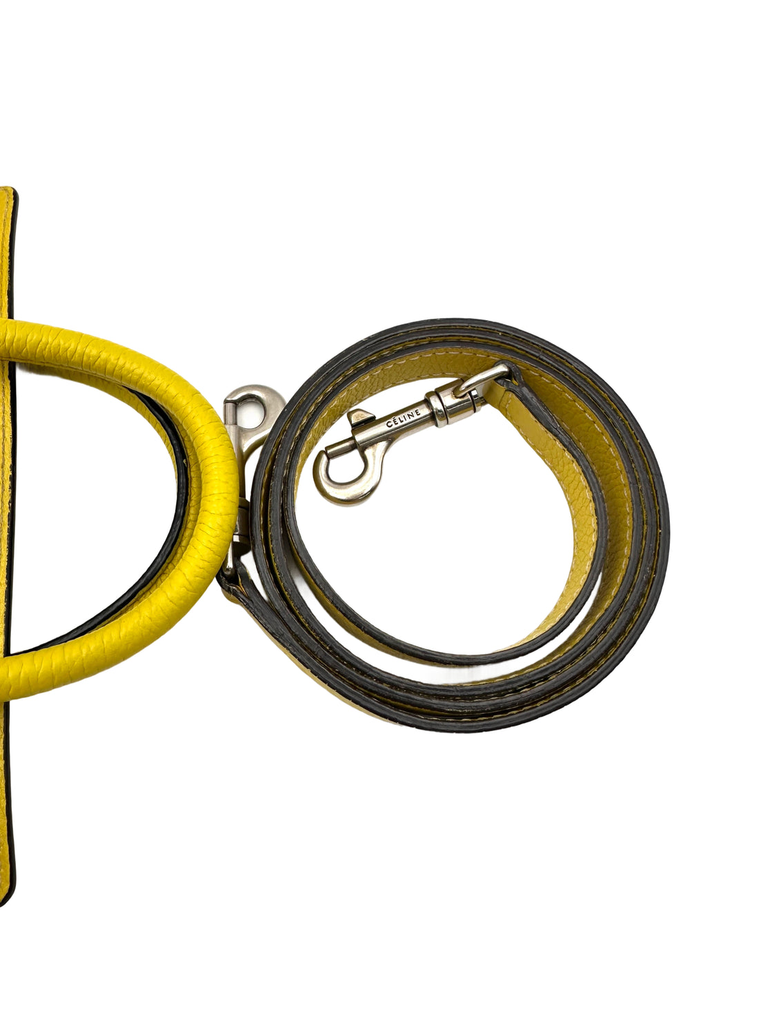 Celine Luggage Yellow Leather Handle Bag CE159