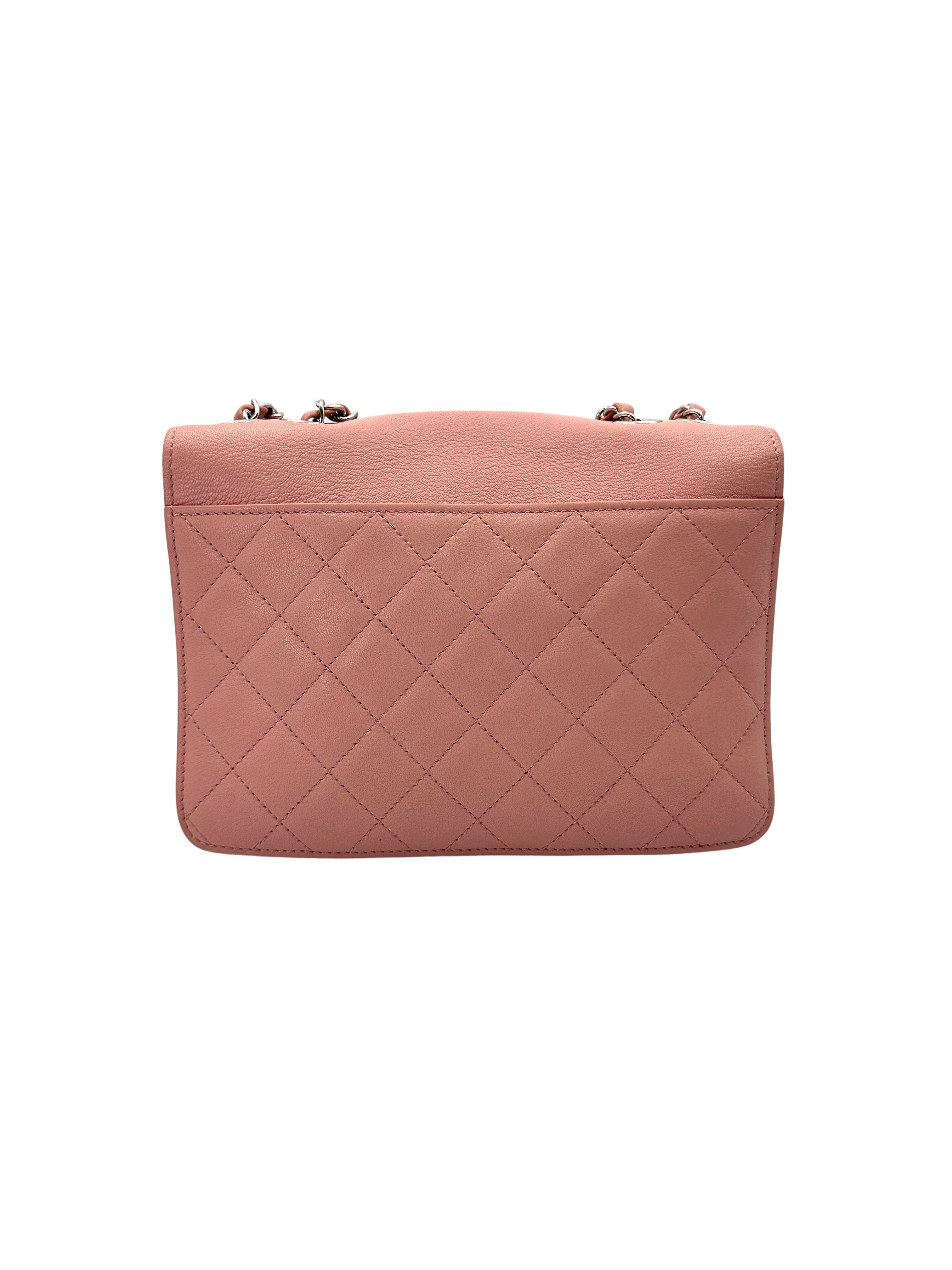 Chanel CC Box Pink Quilted Leather Flap Bag(25***63) IRIS178