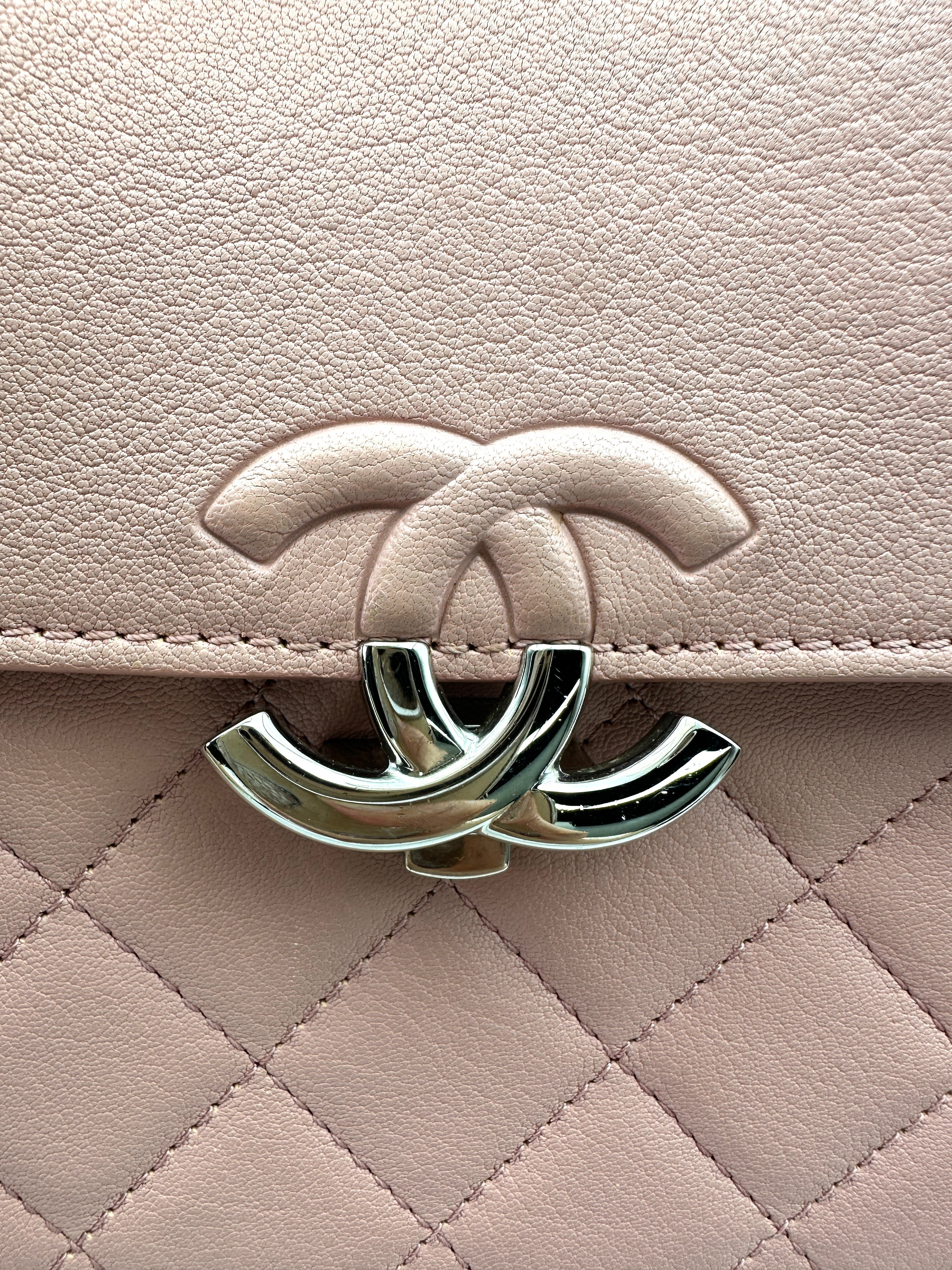 Chanel CC Box Pink Quilted Leather Flap Bag(25***63) IRIS178