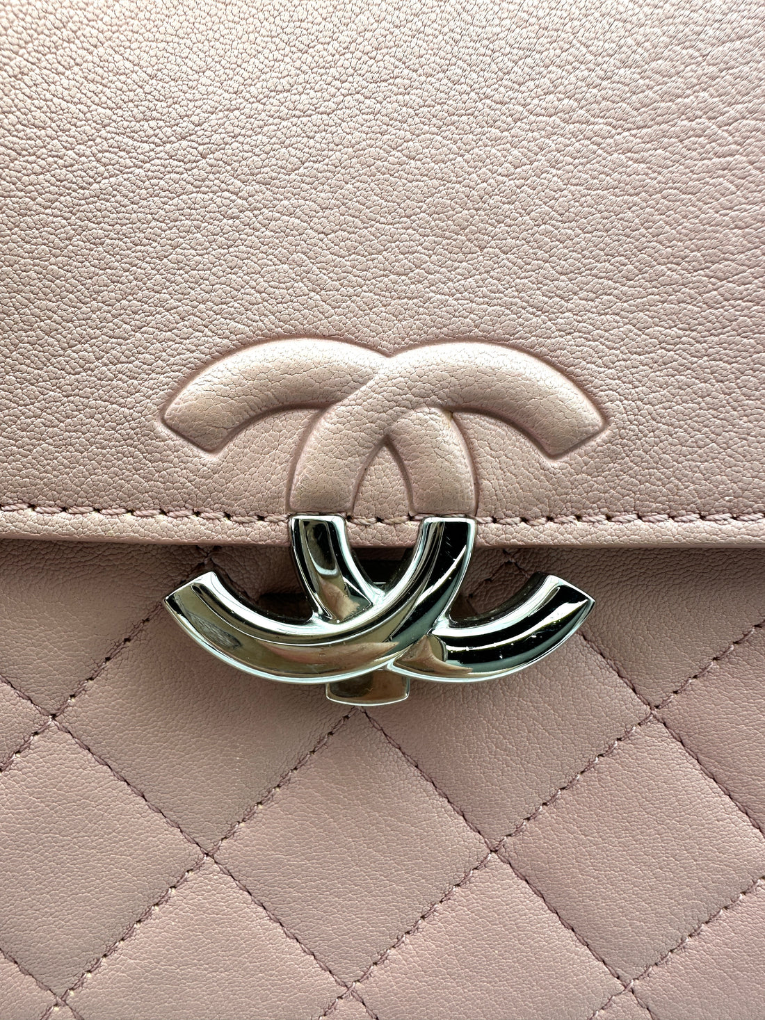 Chanel CC Box Pink Quilted Leather Flap Bag(25***63) IRIS178