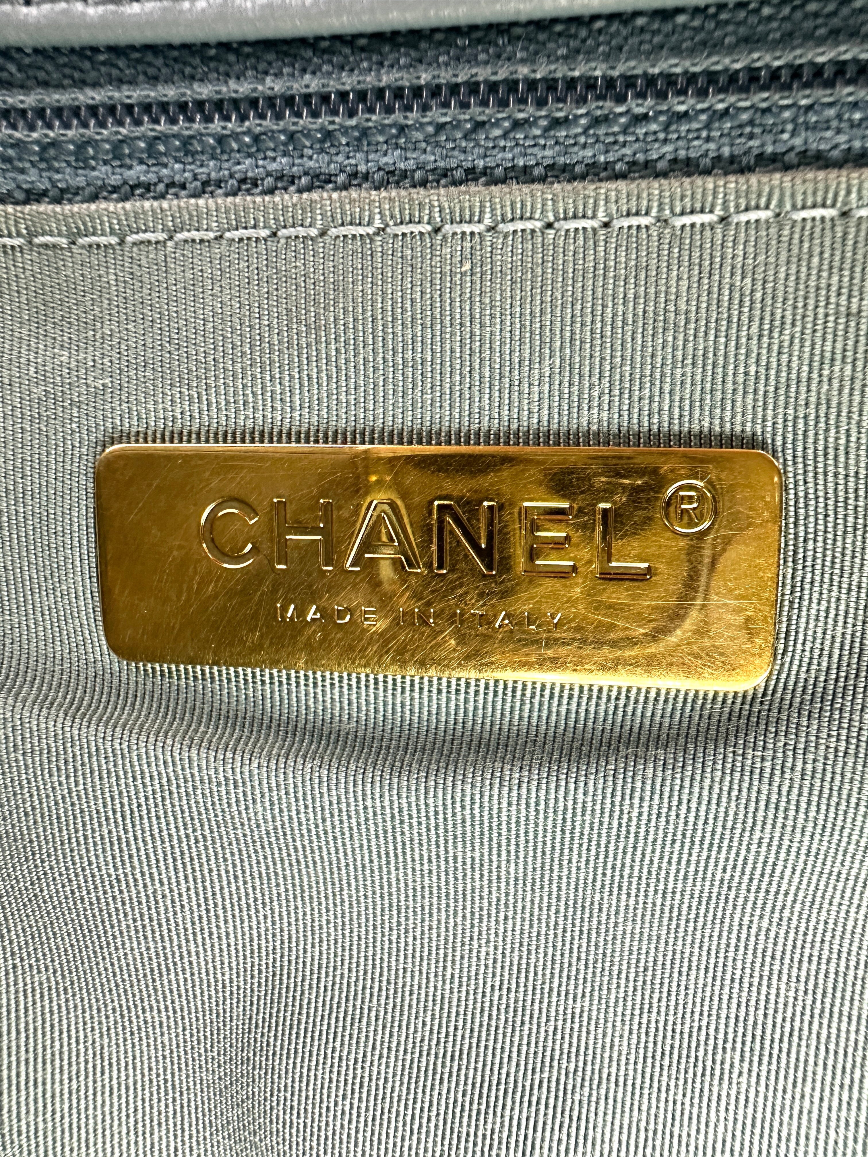 Chanel 19Bag Light Blue Quilted Leather Flap Bag With Gold Hardware(30***16) CC1886