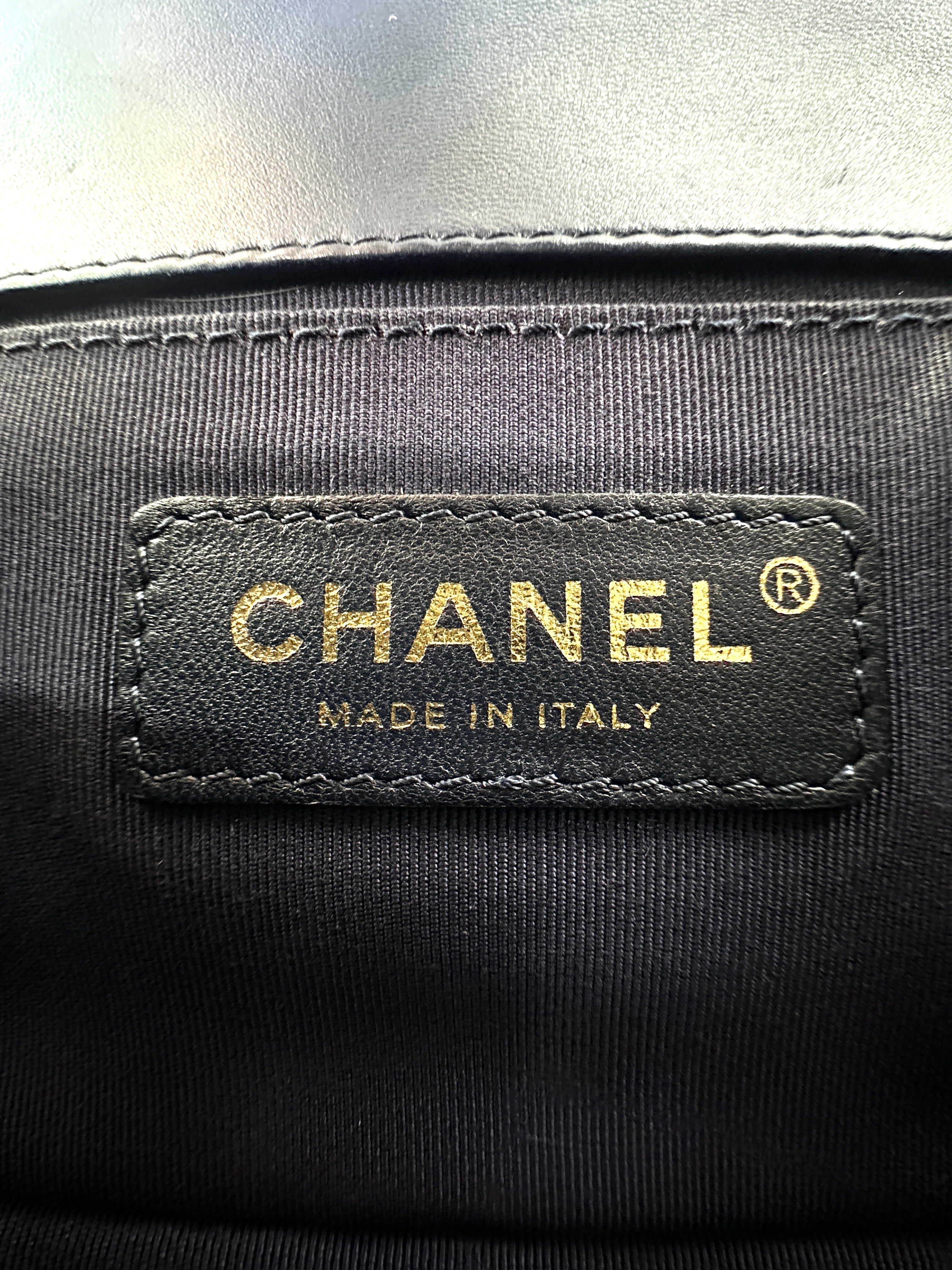 Chanel LeBoy Navy Quilted Lambskin Small Size Flap Bag With Gold Buckle(24***60) CC1884