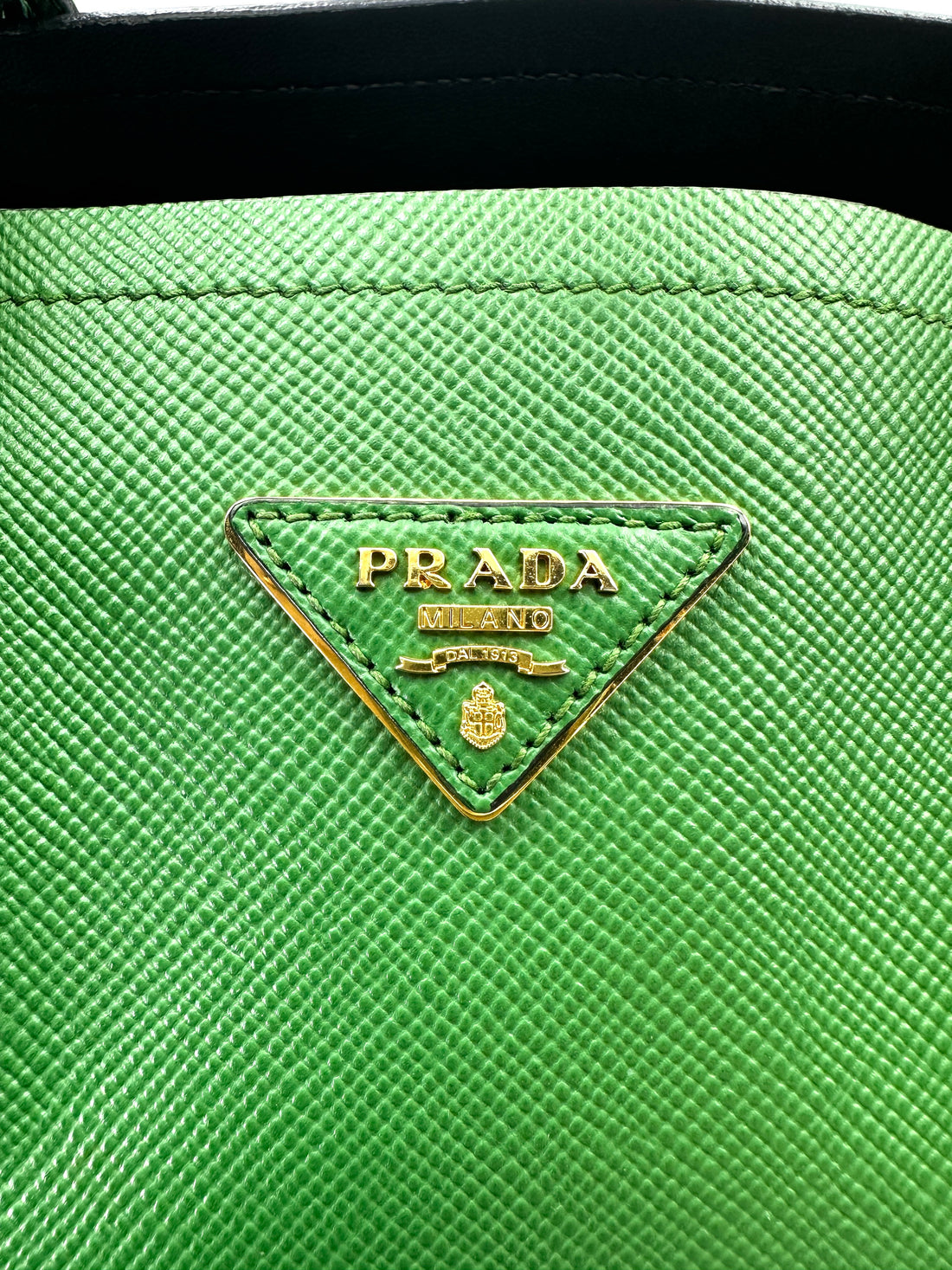 Prada Galleria Green Saffiano Leather Handle Bag PR308