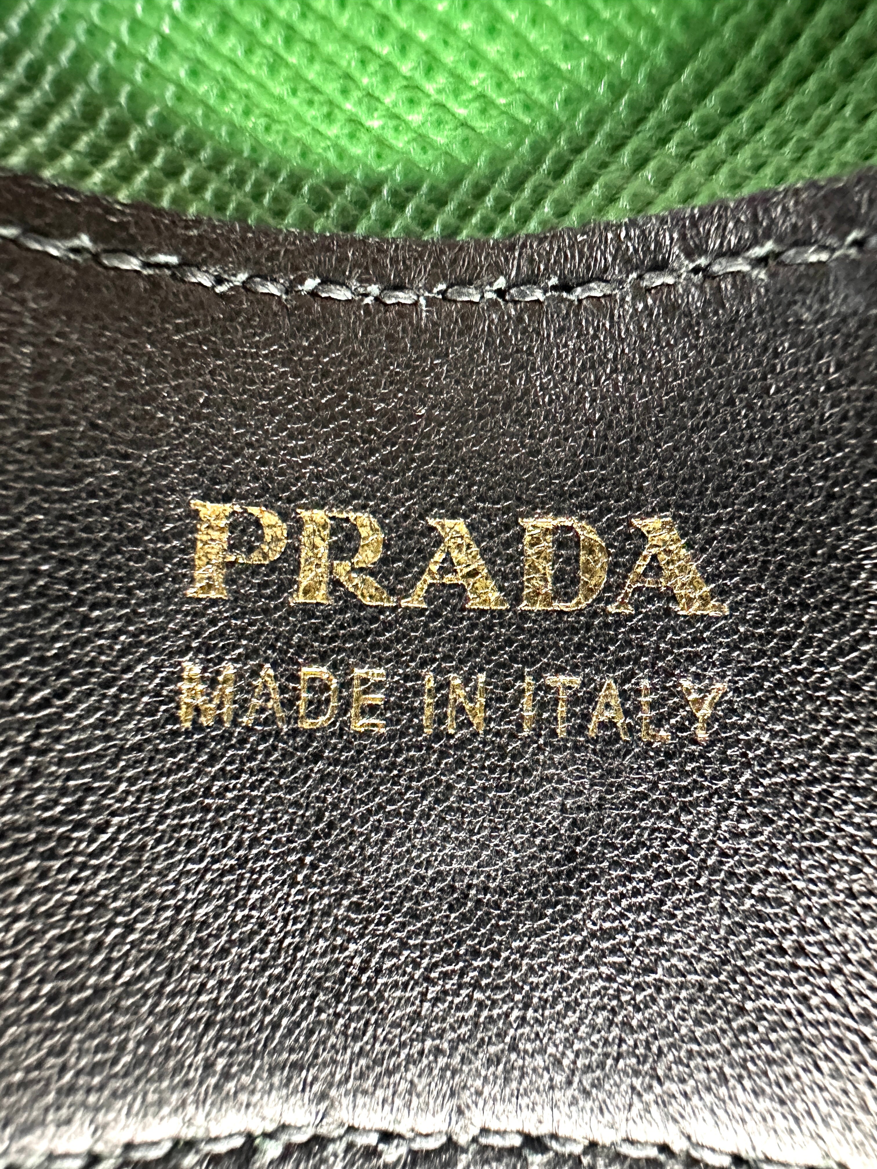 Prada Galleria Green Saffiano Leather Handle Bag PR308