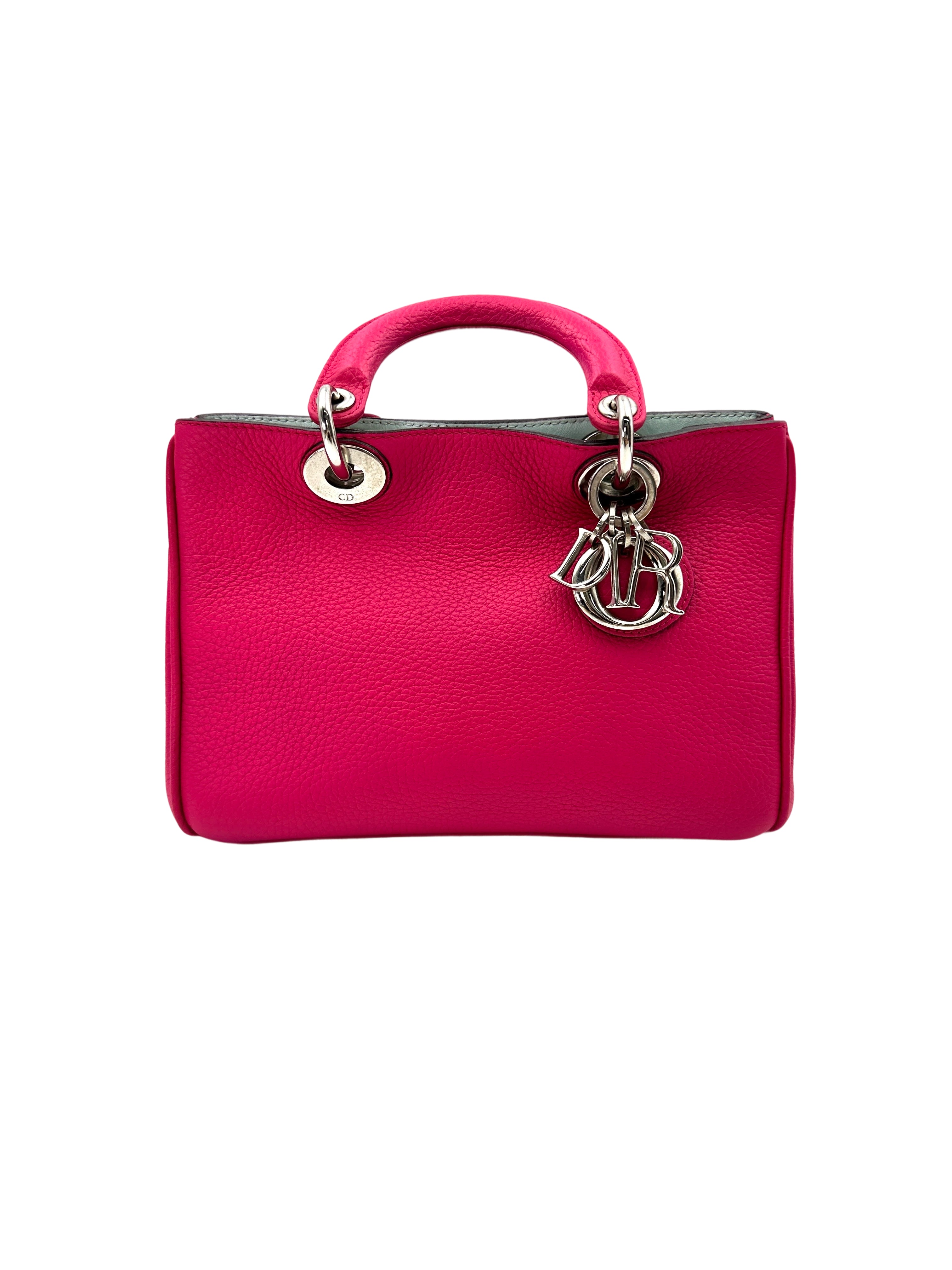 Christian Dior Diorissimo Pink Leather Top Handle Bag DR718