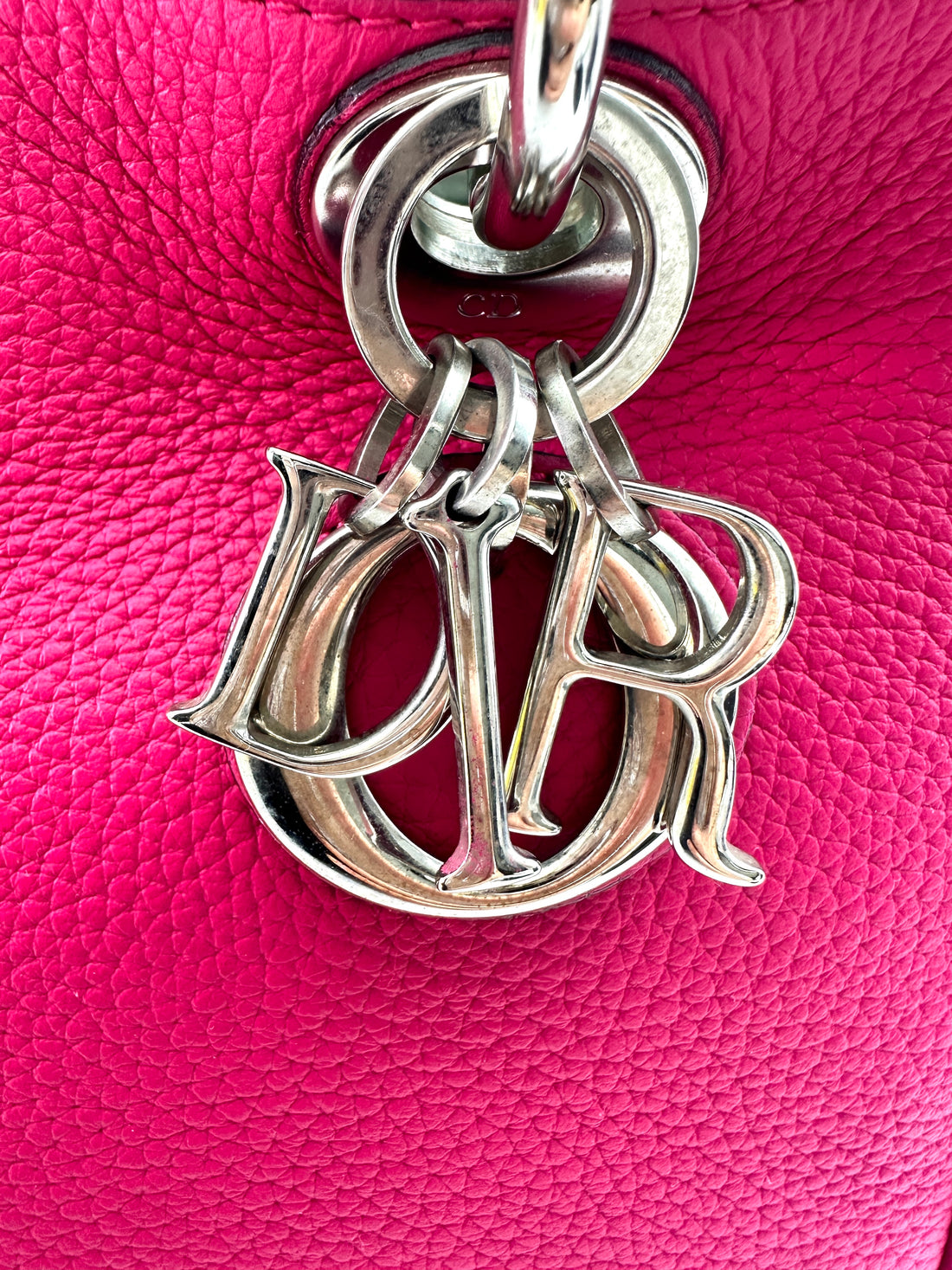 Christian Dior Diorissimo Pink Leather Top Handle Bag DR718