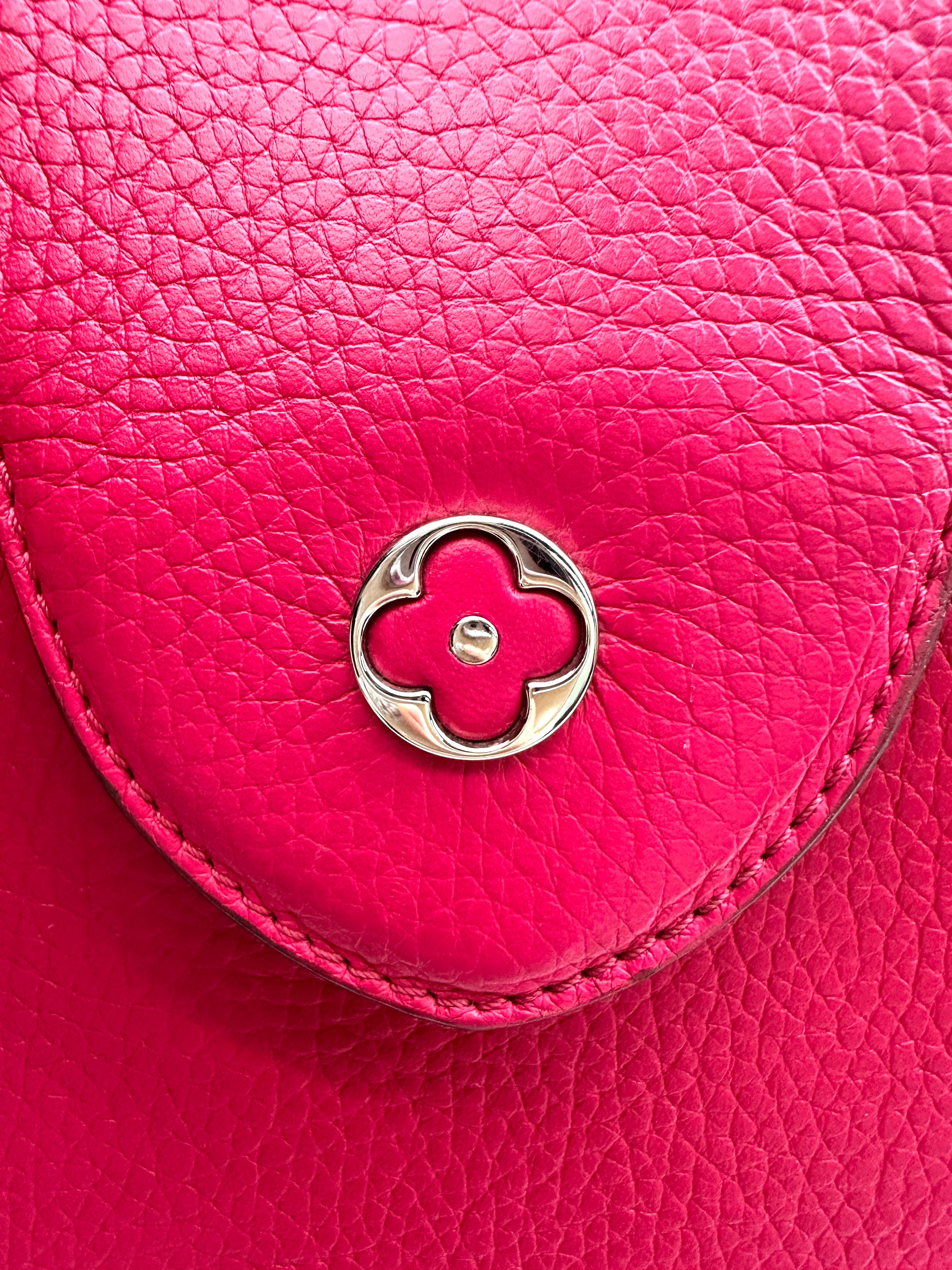 Louis Vuitton Capucines Red Leather Handle Bag LV2607