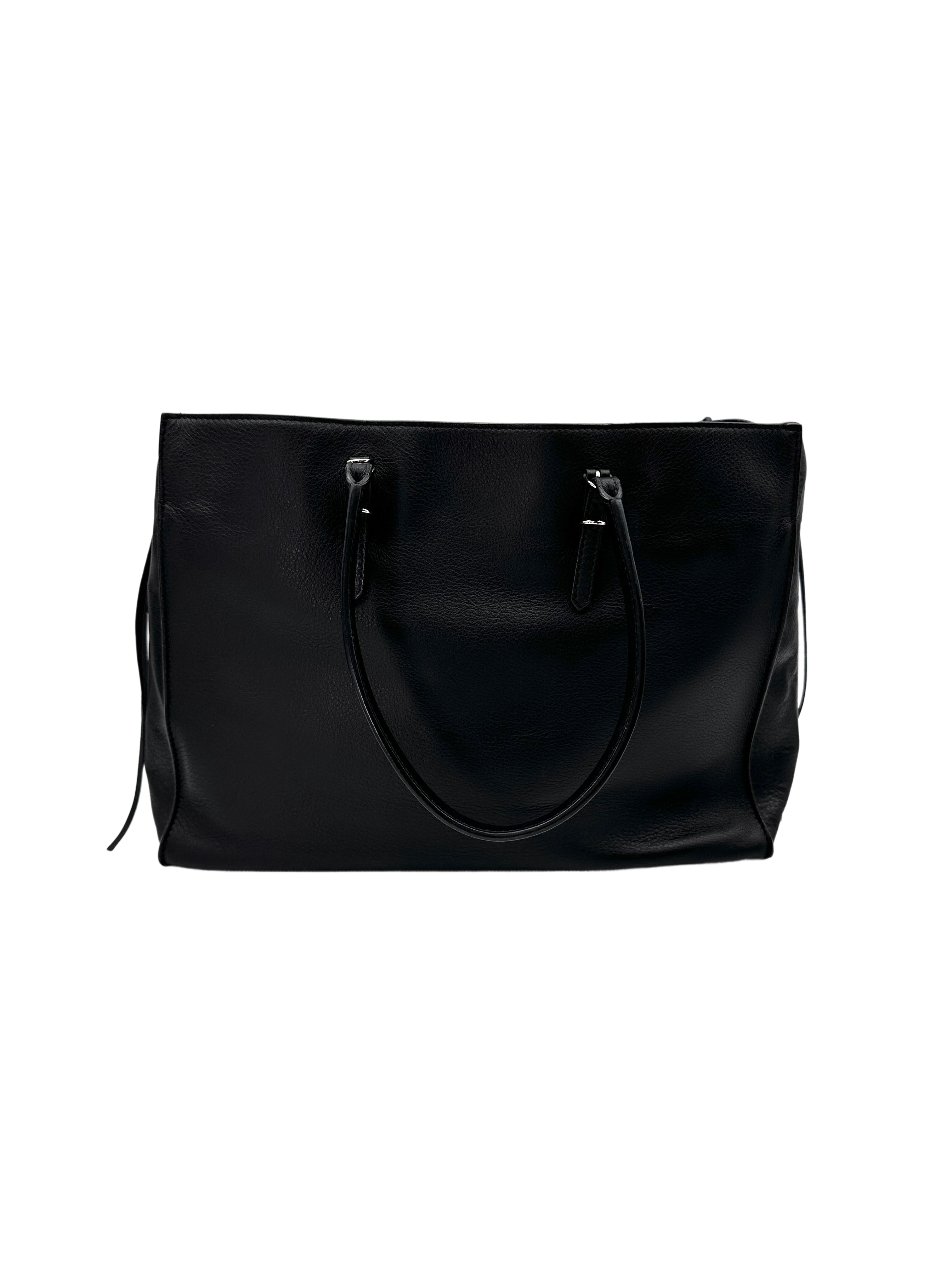 Balenciaga Papier Black Leather Tote Handle Bag BB70