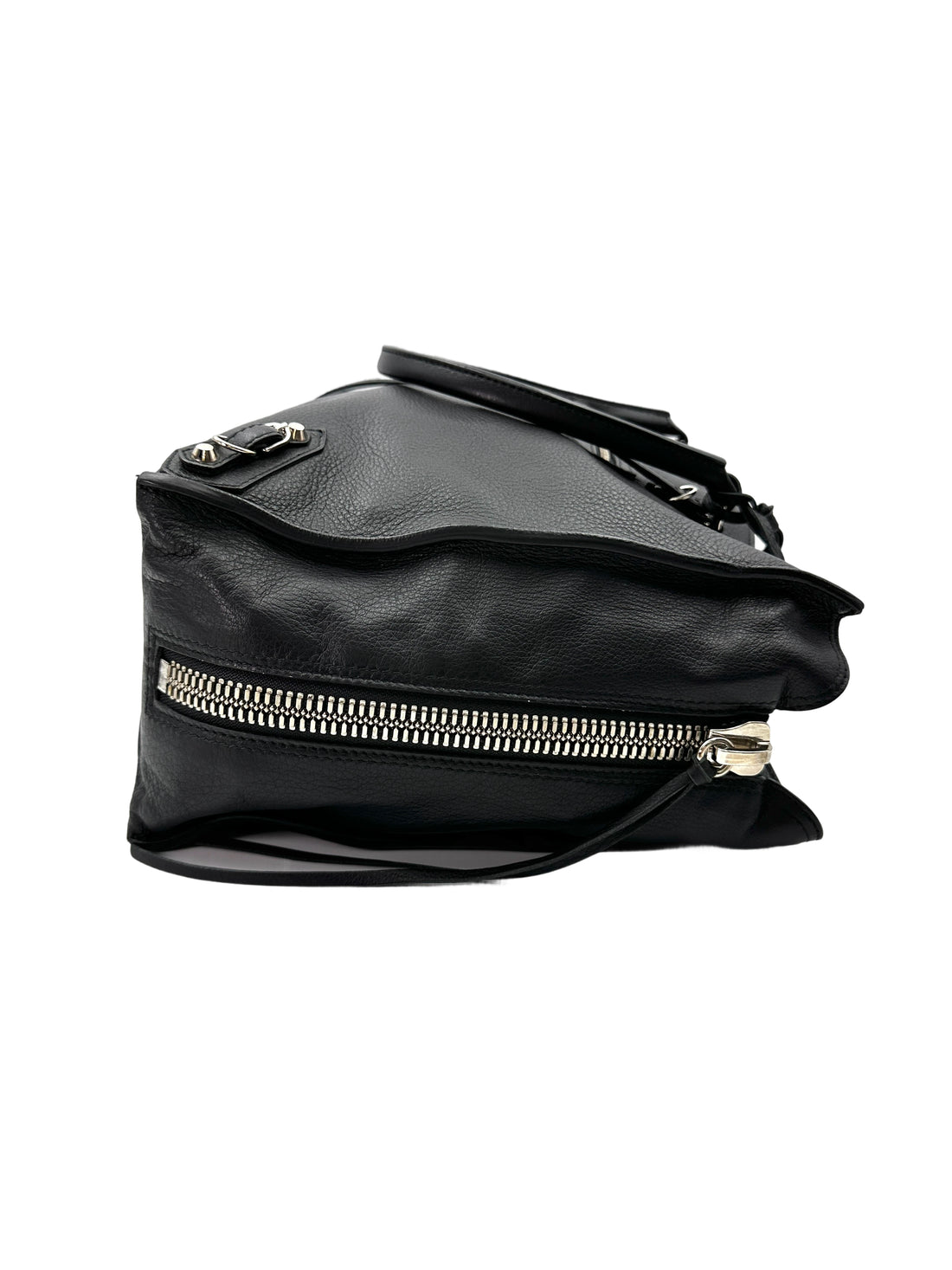 Balenciaga Papier Black Leather Tote Handle Bag BB70