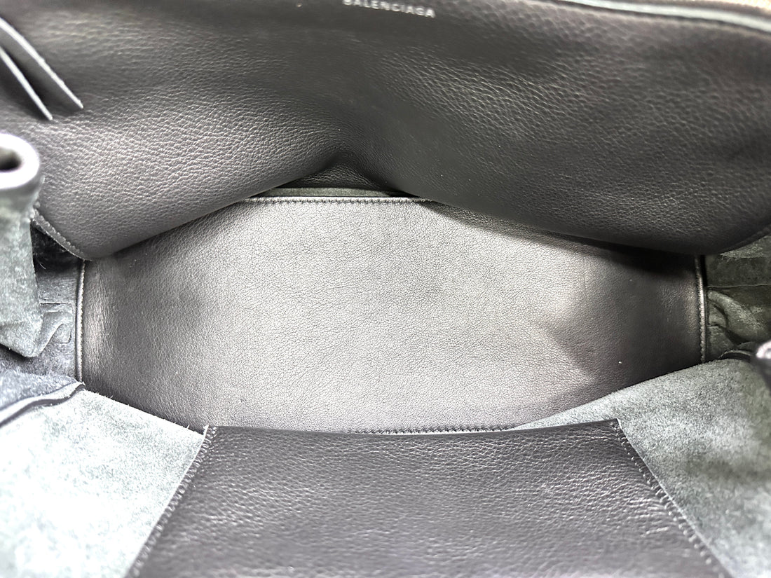 Balenciaga Papier Black Leather Tote Handle Bag BB70