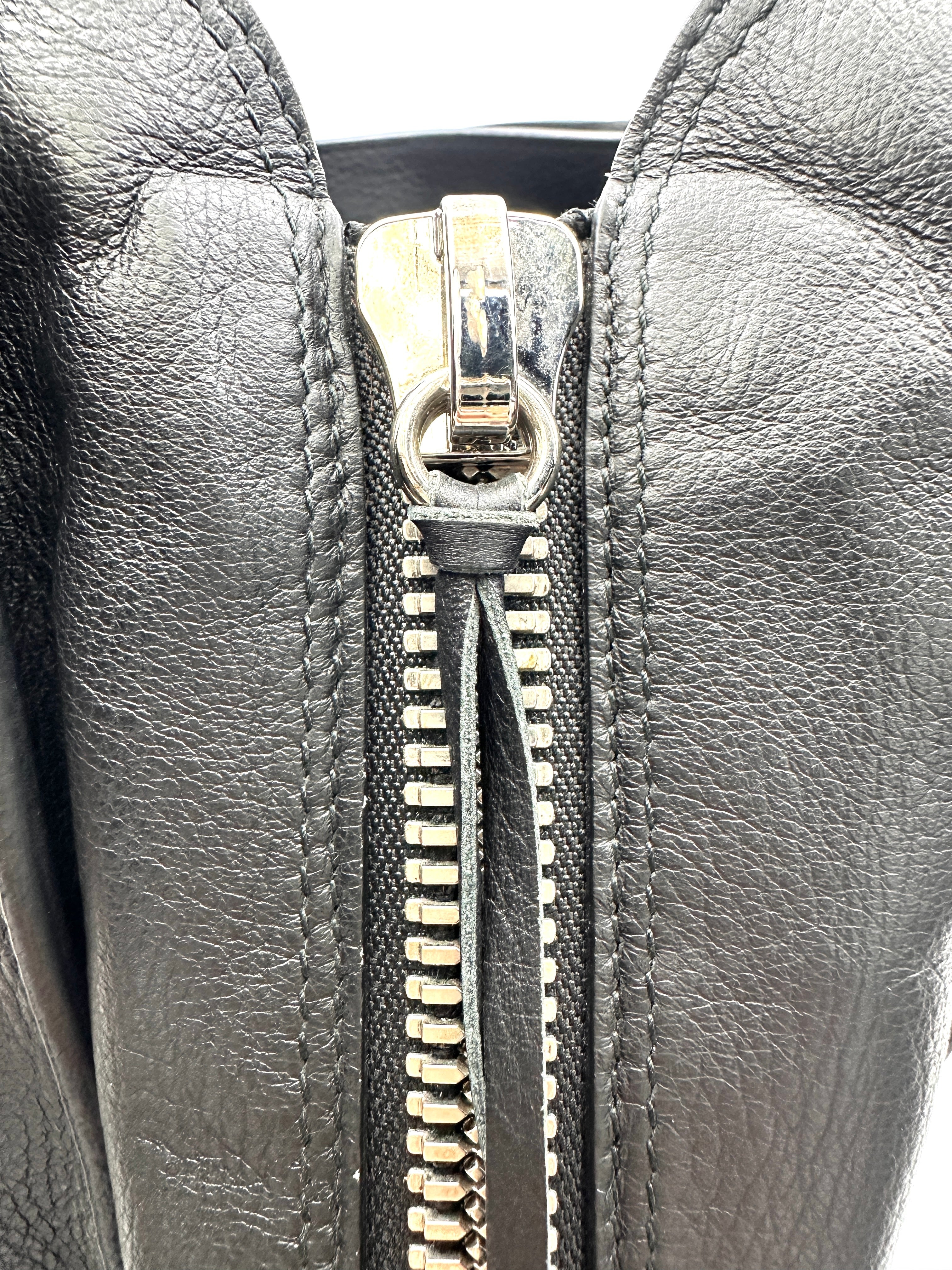 Balenciaga Papier Black Leather Tote Handle Bag BB70