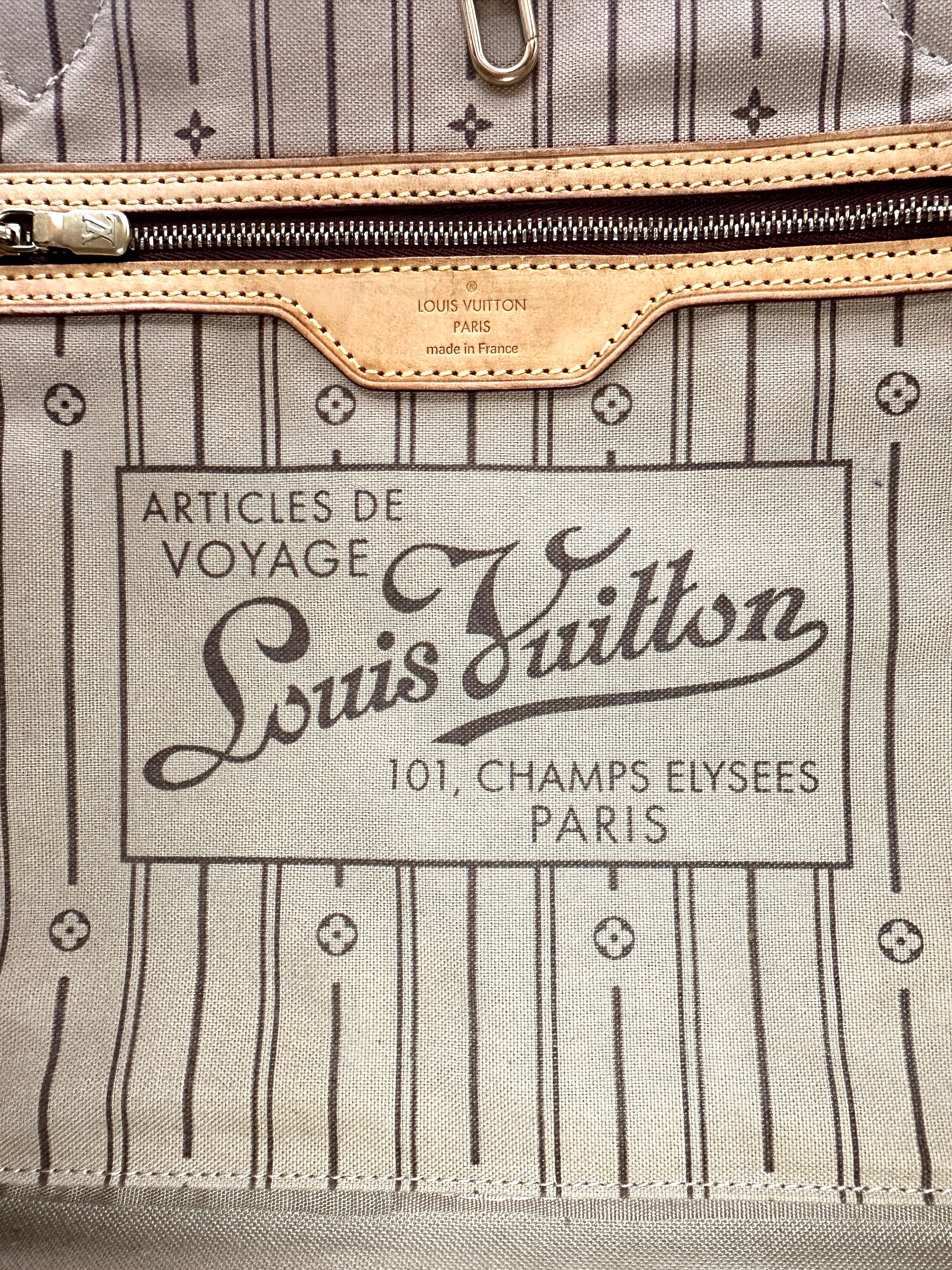 Louis Vuitton Neverfull Monogram Canvas Shoulder Bag LV2626