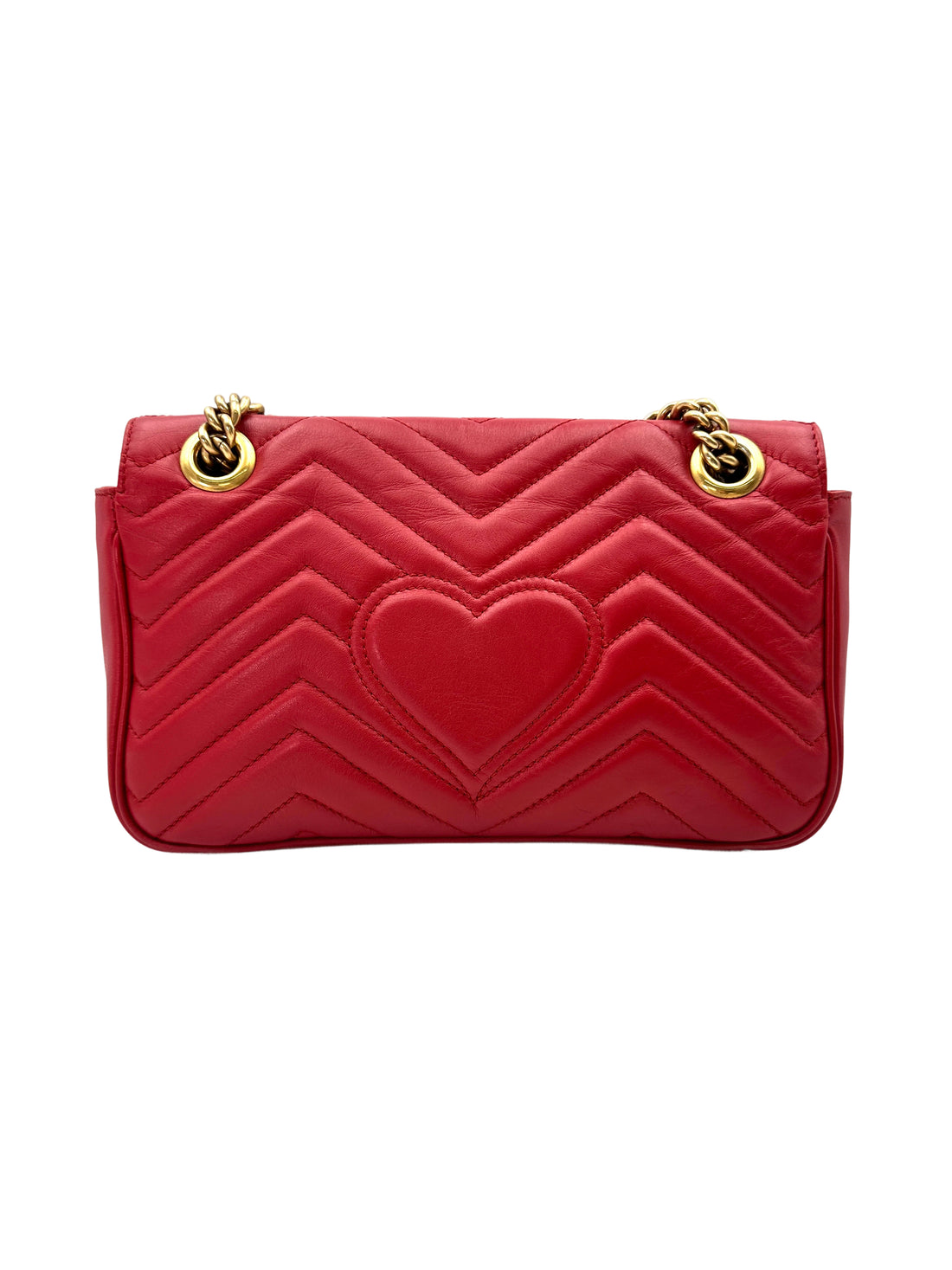 Gucci GG Marmont Red Matelasse Leather Flap Bag GG921