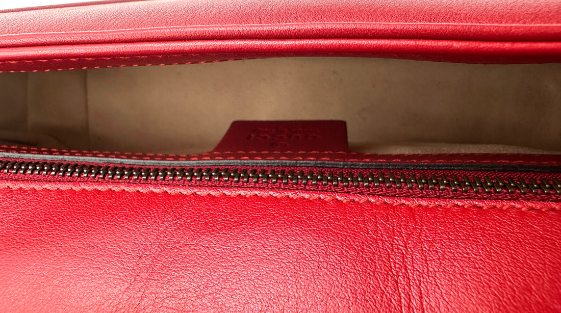 Gucci GG Marmont Red Matelasse Leather Flap Bag GG921