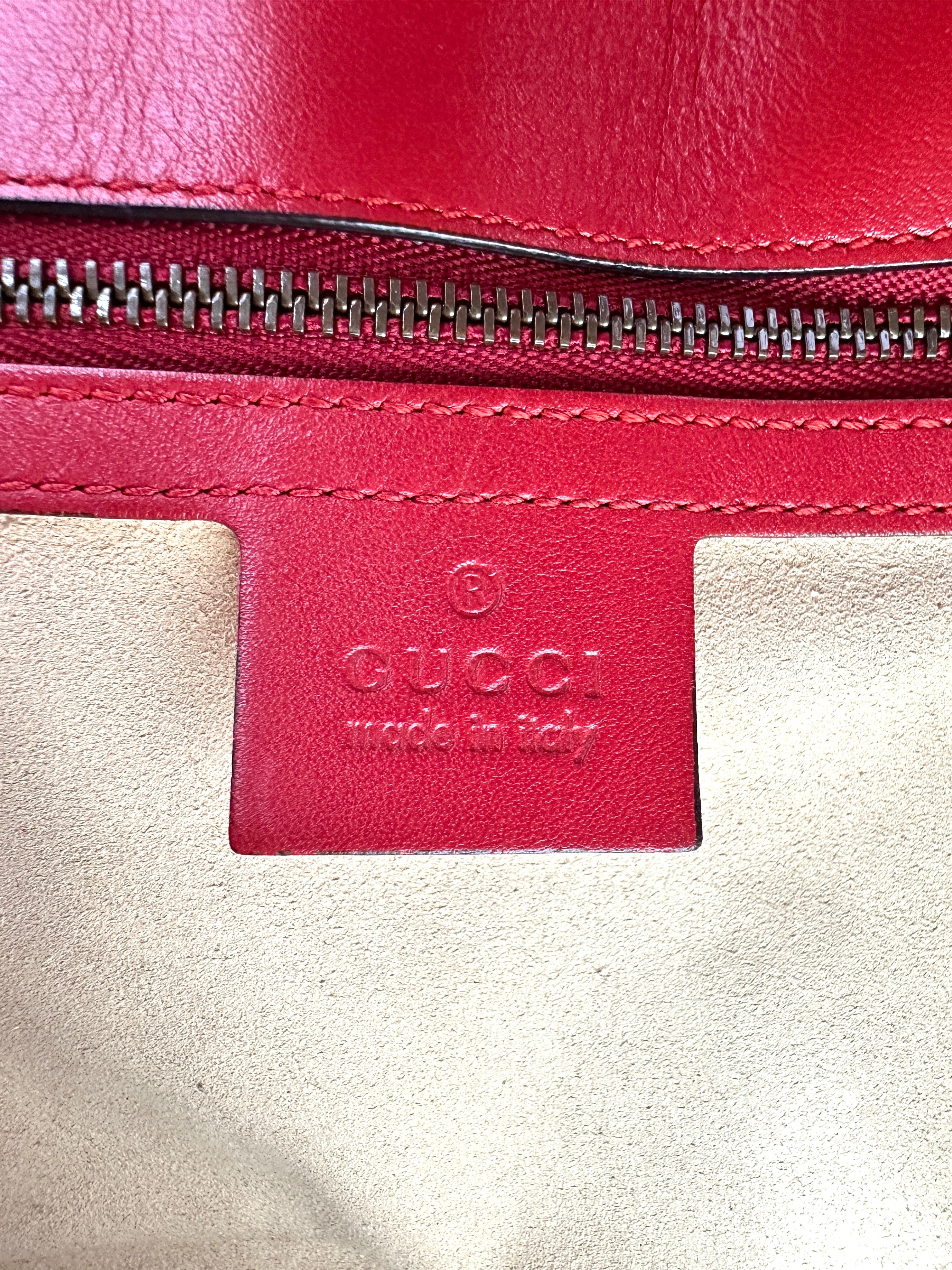 Gucci GG Marmont Red Matelasse Leather Flap Bag GG921