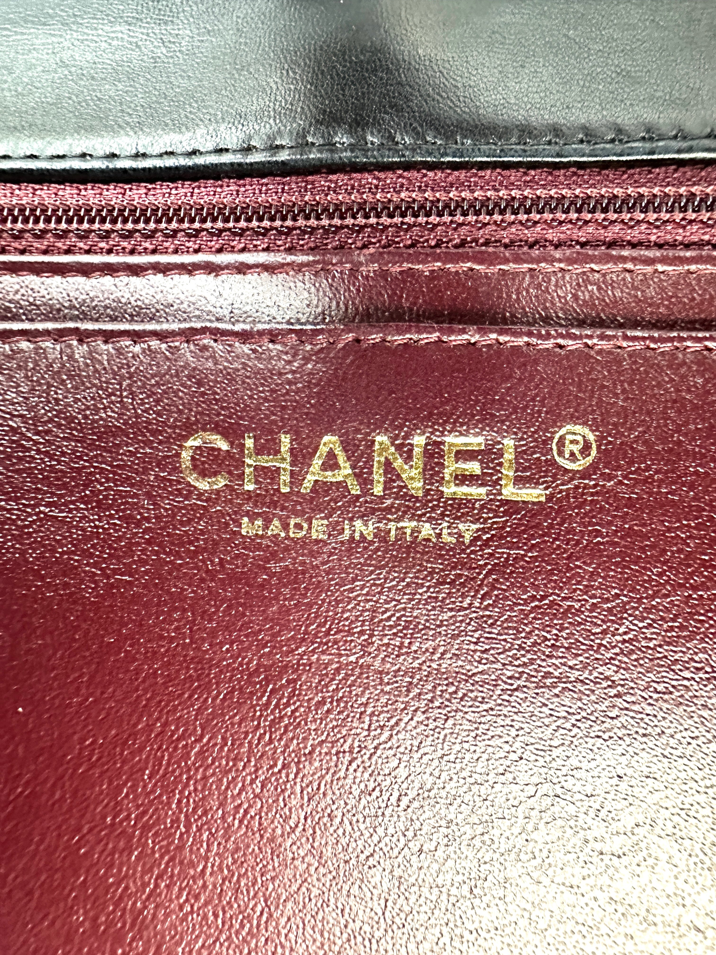 Chanel Black Quilted Lambskin Maxi Shoulder Bag With Gold Buckle(13***60) CC1887