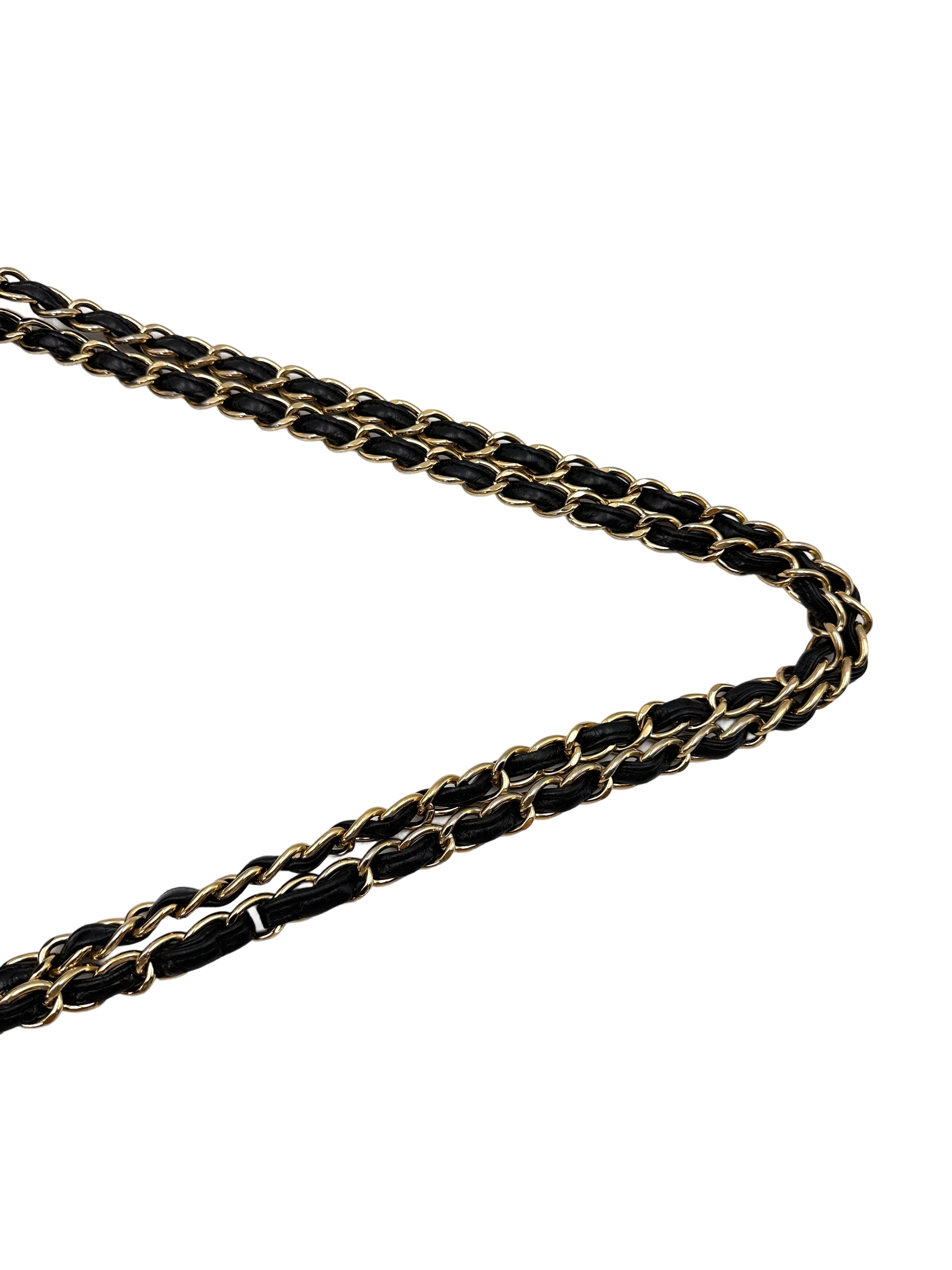 Chanel Black Quilted Lambskin Maxi Shoulder Bag With Gold Buckle(13***60) CC1887