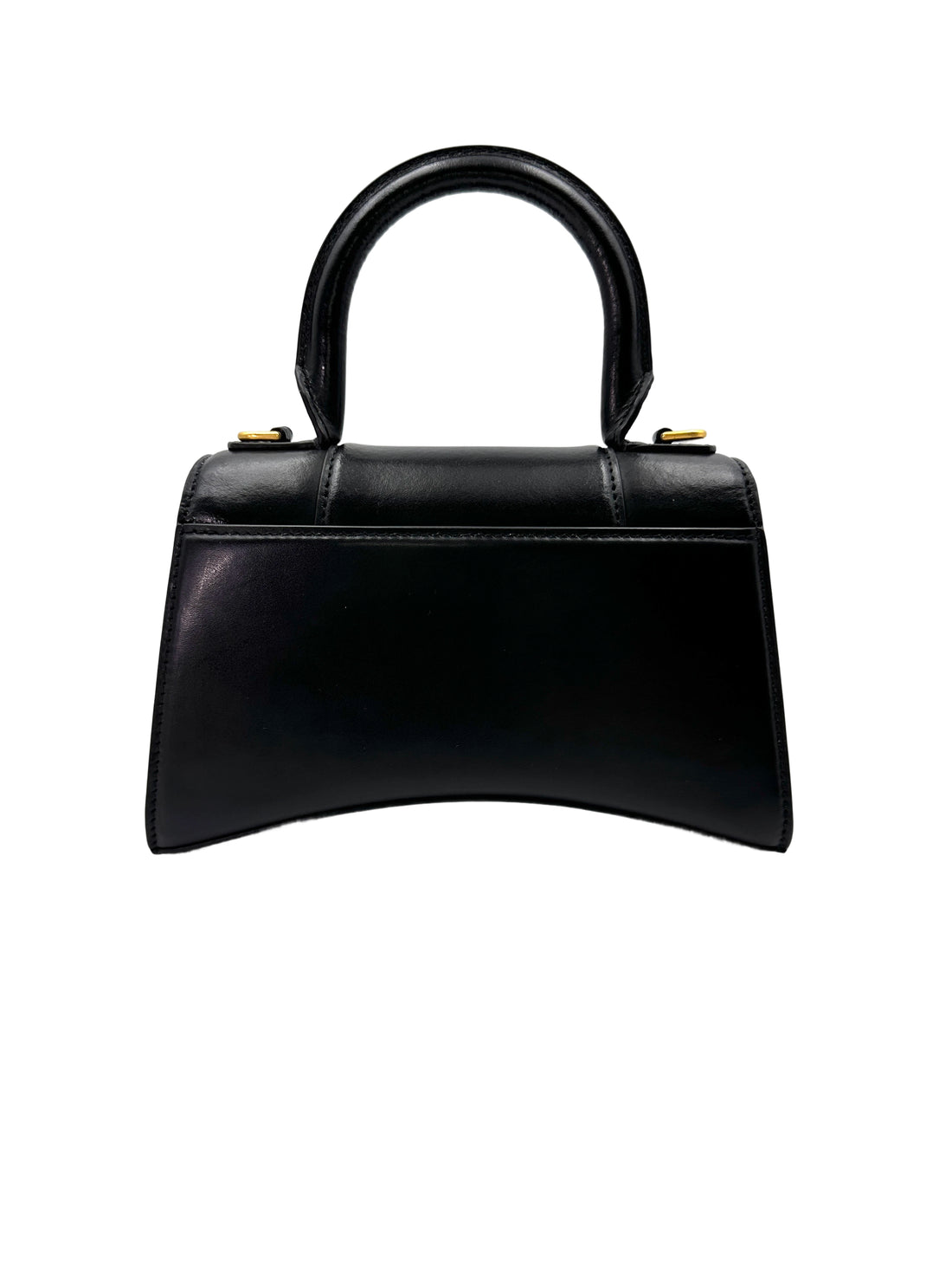 Balenciaga Hourglass Black Leather Shoulder Bag BB68