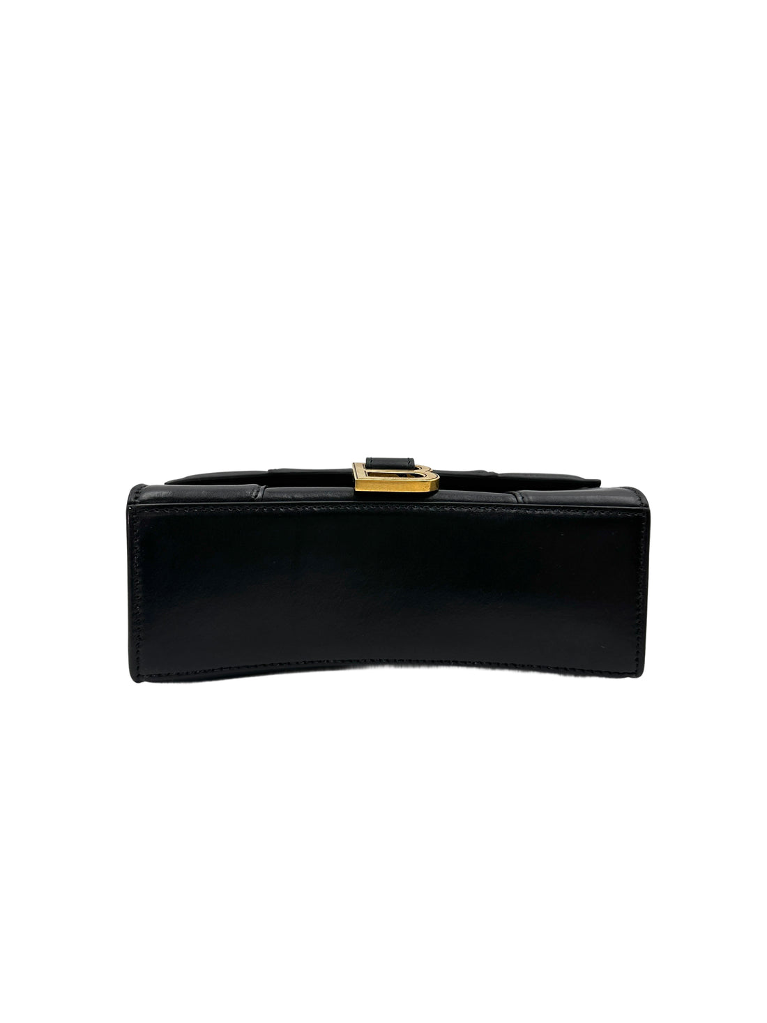 Balenciaga Hourglass Black Leather Shoulder Bag BB68