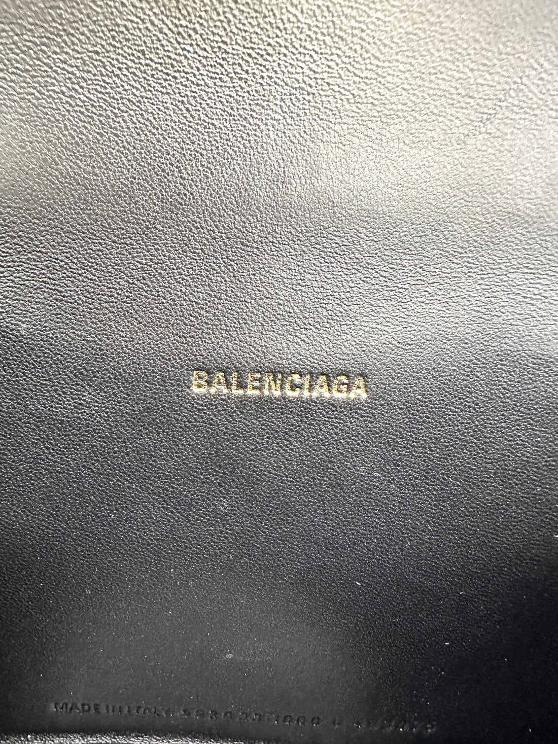 Balenciaga Hourglass Black Leather Shoulder Bag BB68
