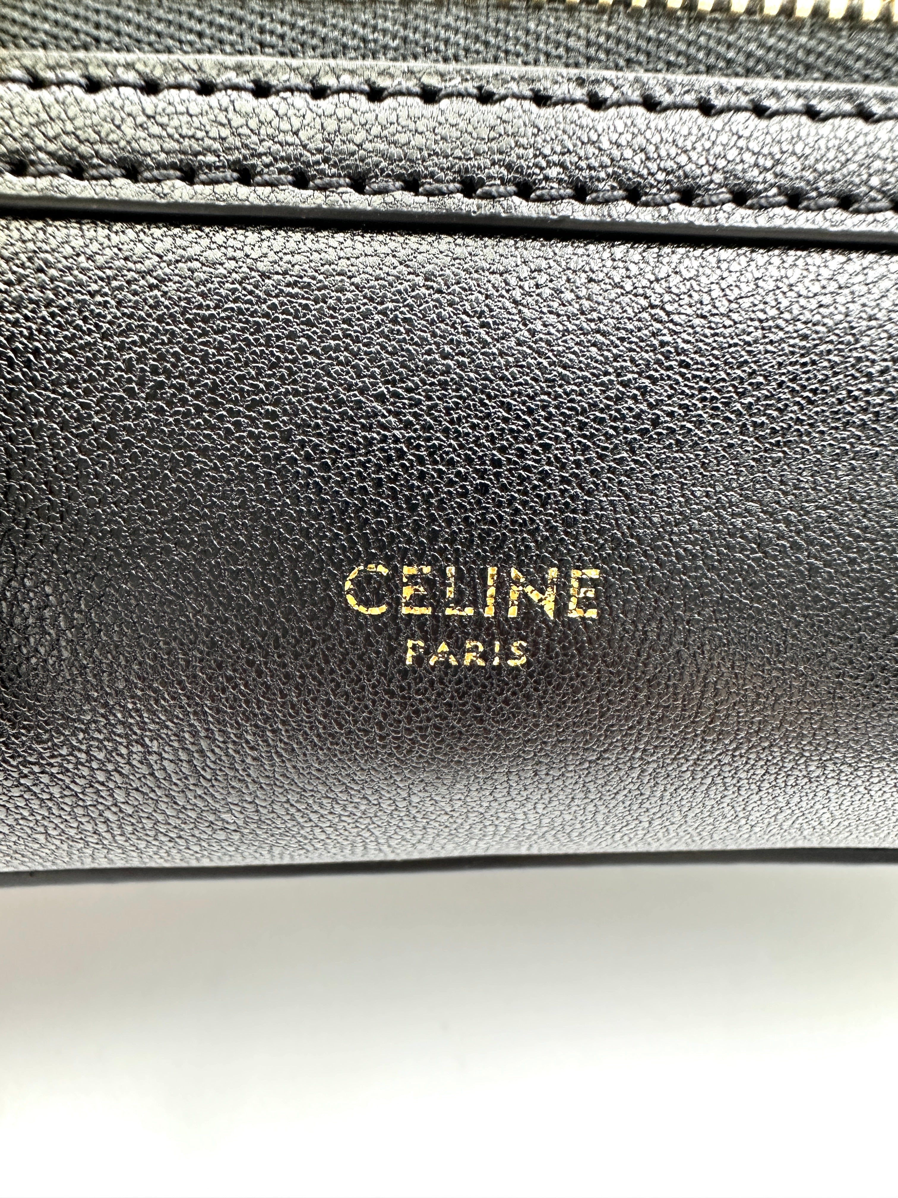 Celine Luggage Black Leather Handle Bag CE158
