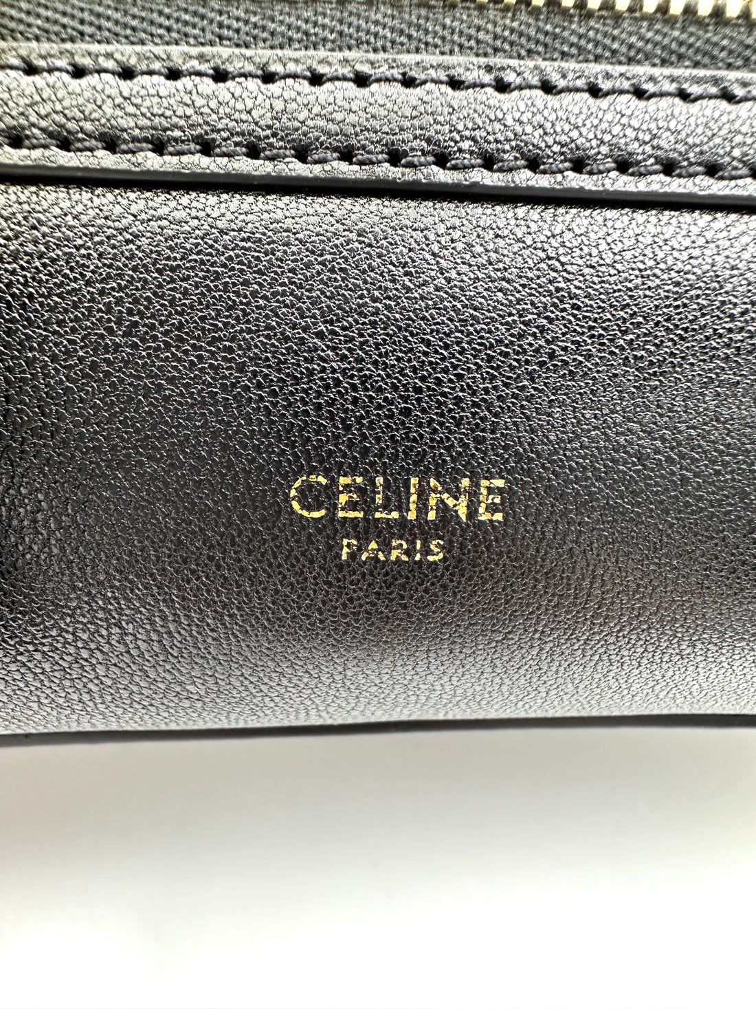 Celine Luggage Black Leather Tote Handle Bag CEQ