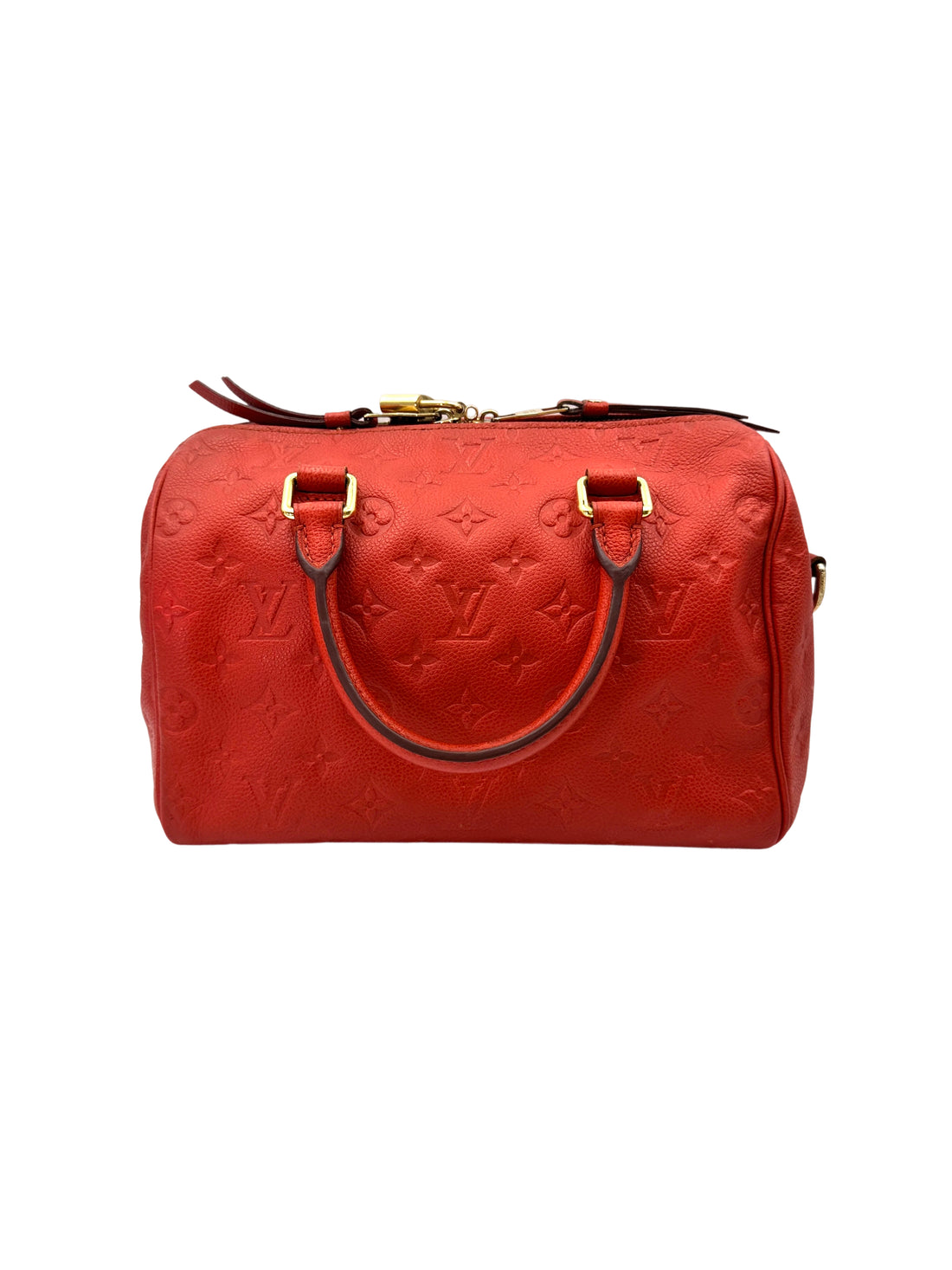 Louis Vuitton Speedy25 Red Monogram Empreinte Leather Handle Bag LV2616