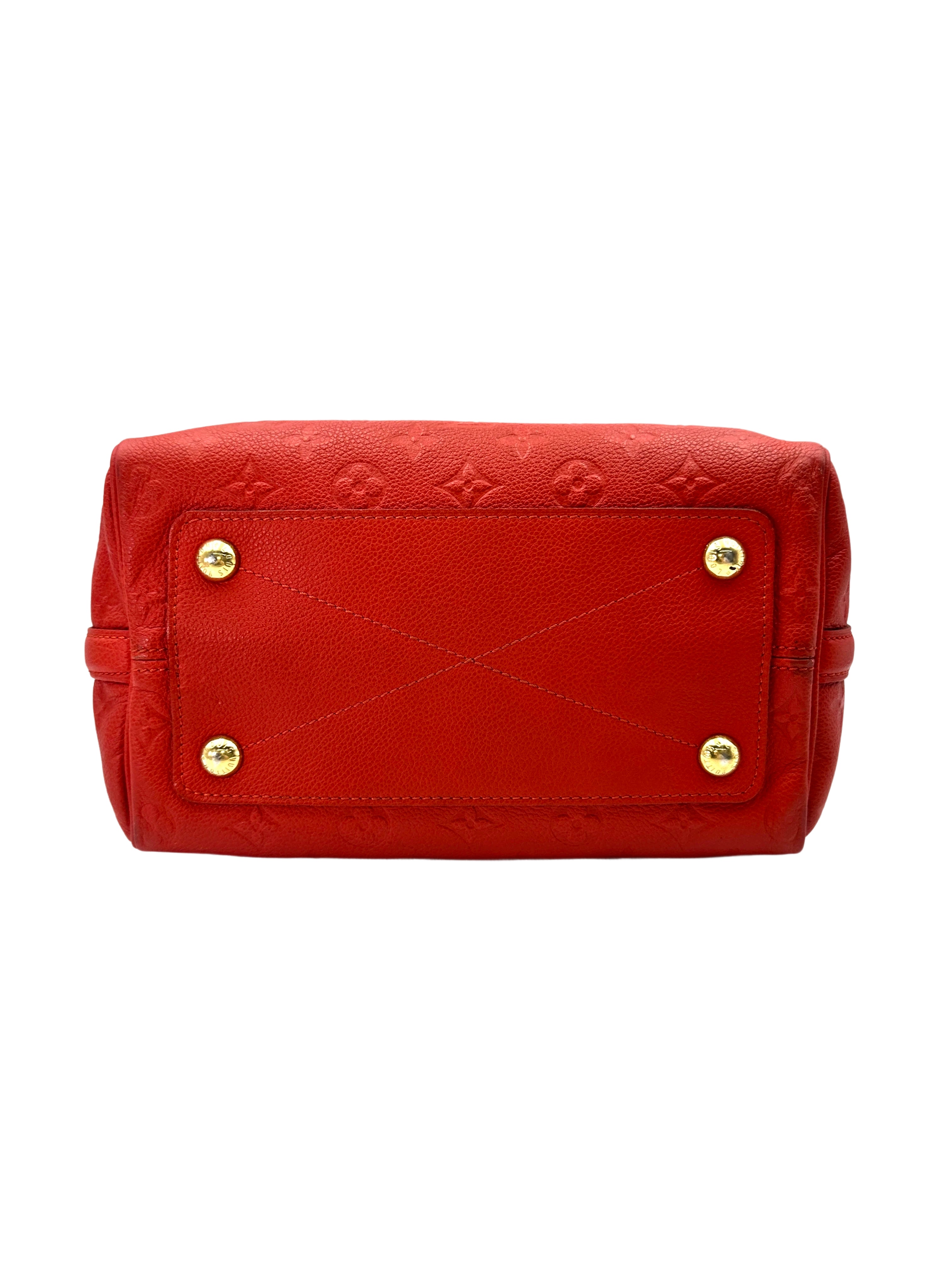 Louis Vuitton Speedy25 Red Monogram Empreinte Leather Handle Bag LV2616