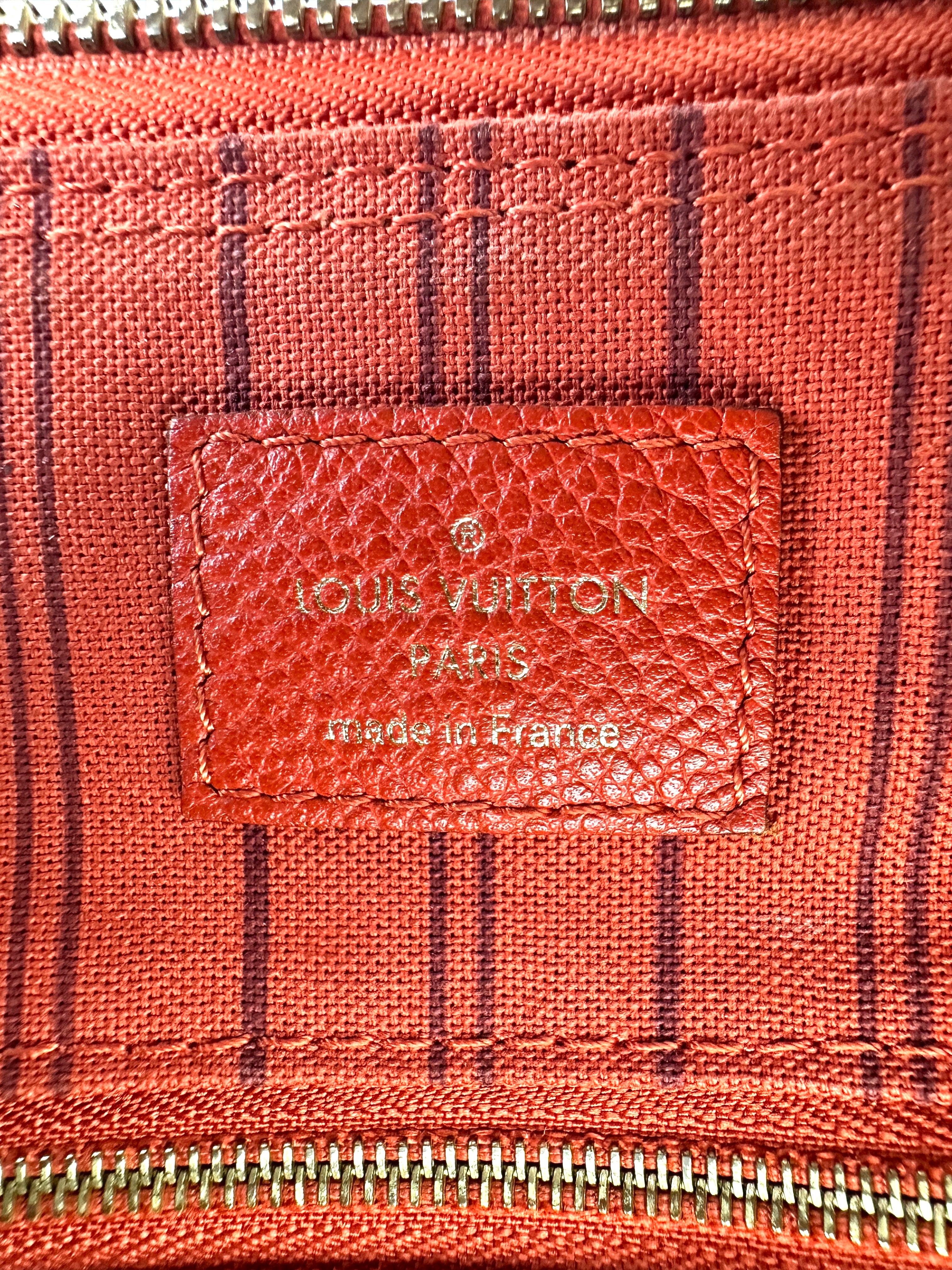 Louis Vuitton Speedy25 Red Monogram Empreinte Leather Handle Bag LV2616