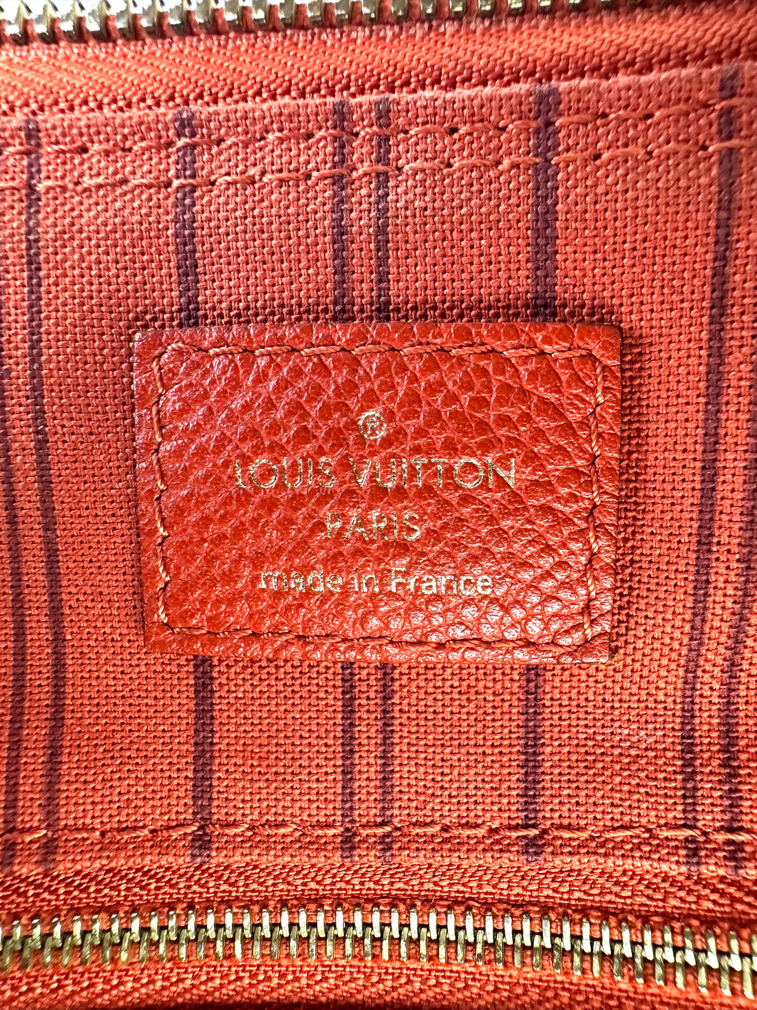 Louis Vuitton Speedy25 Red Monogram Empreinte Leather Handle Bag LV2616
