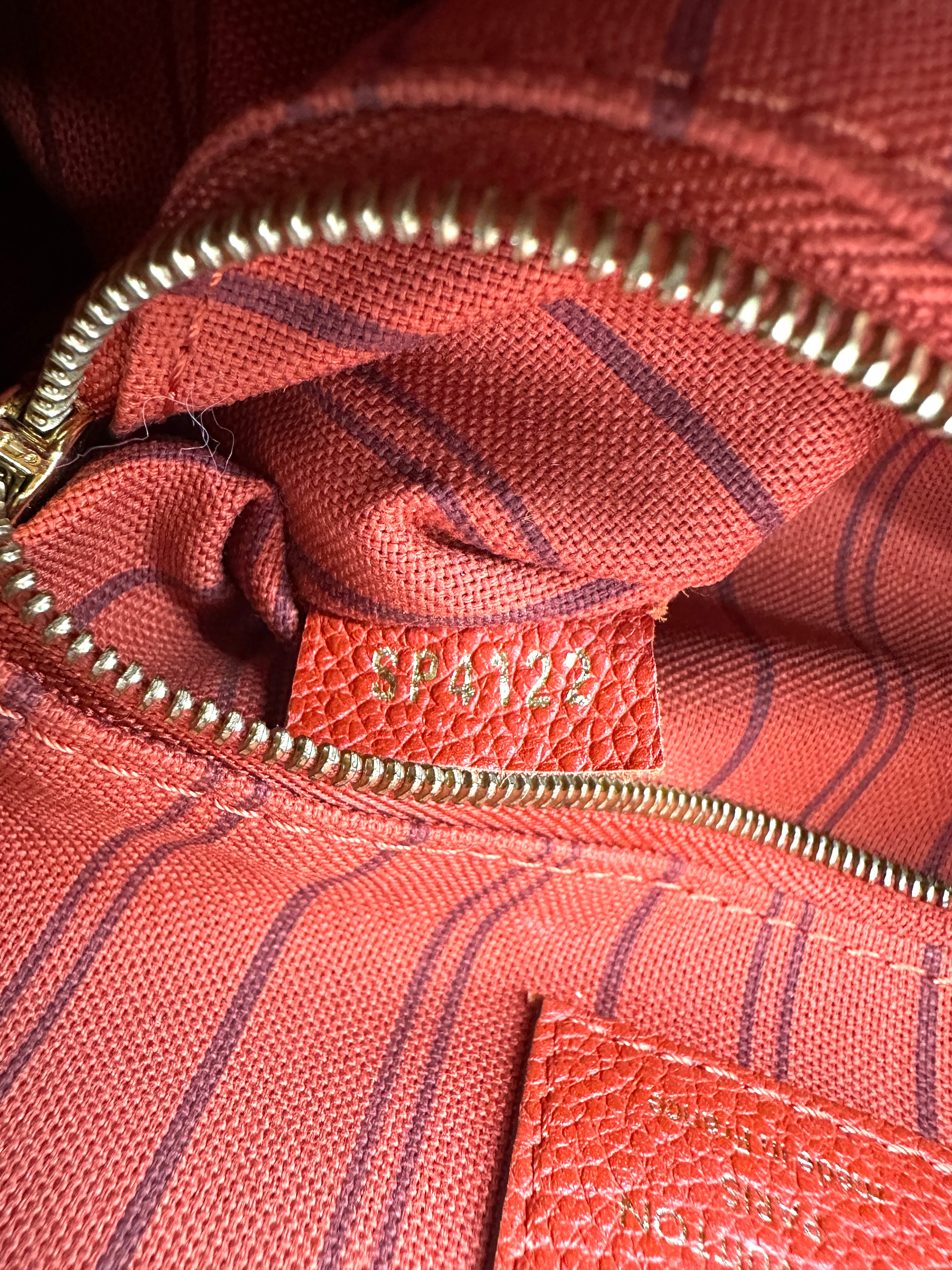Louis Vuitton Speedy25 Red Monogram Empreinte Leather Handle Bag LV2616