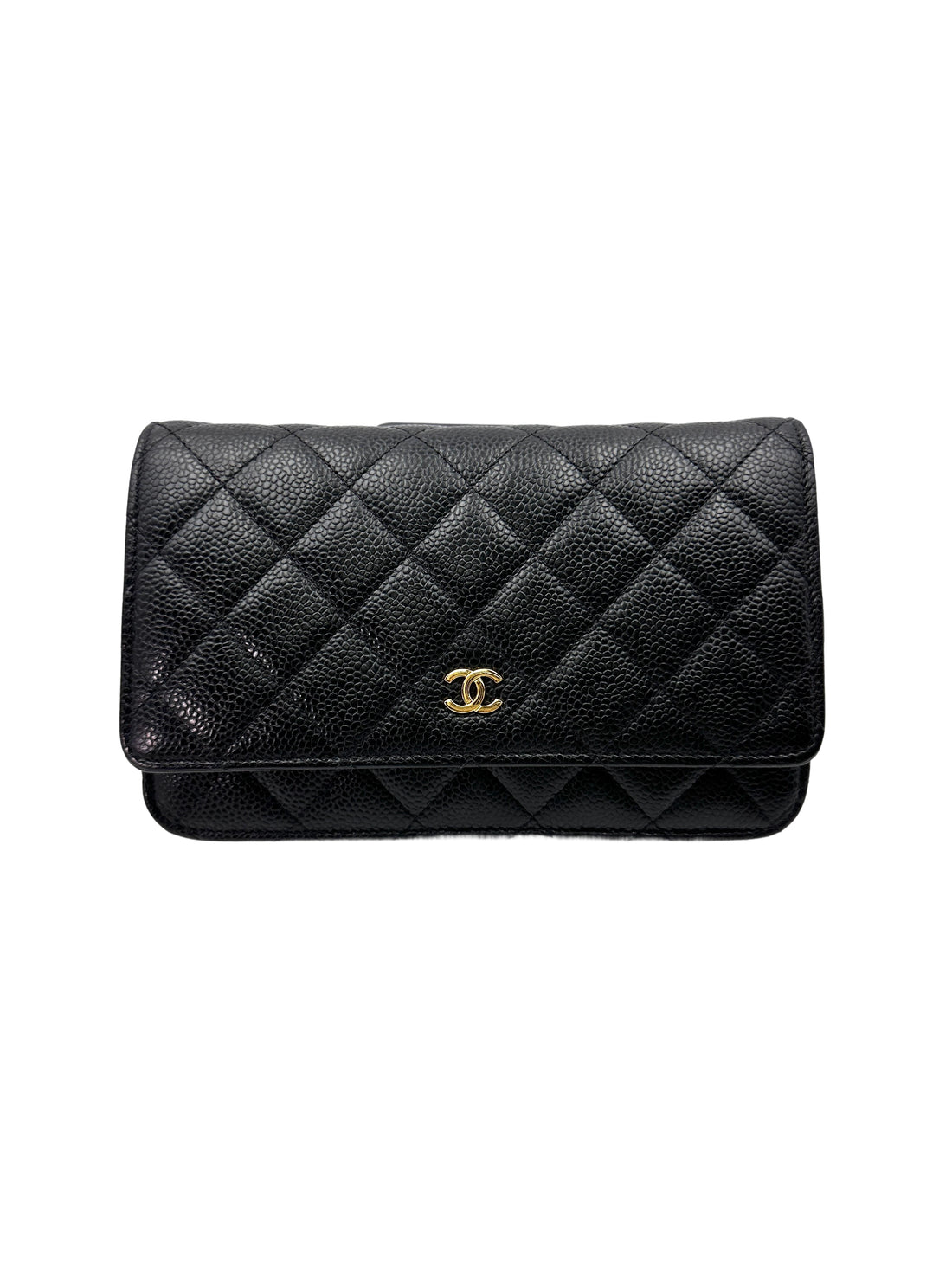Chanel Black Quilted Calfskin Wallet On Chain With Gold Buckle(PG***TC) IRIS212